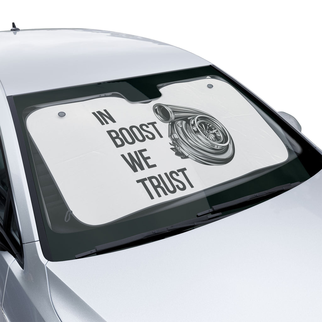 Car Sun Shade — "In Boost We Trust" Turbocharger Windshield Protector - Revolution Society