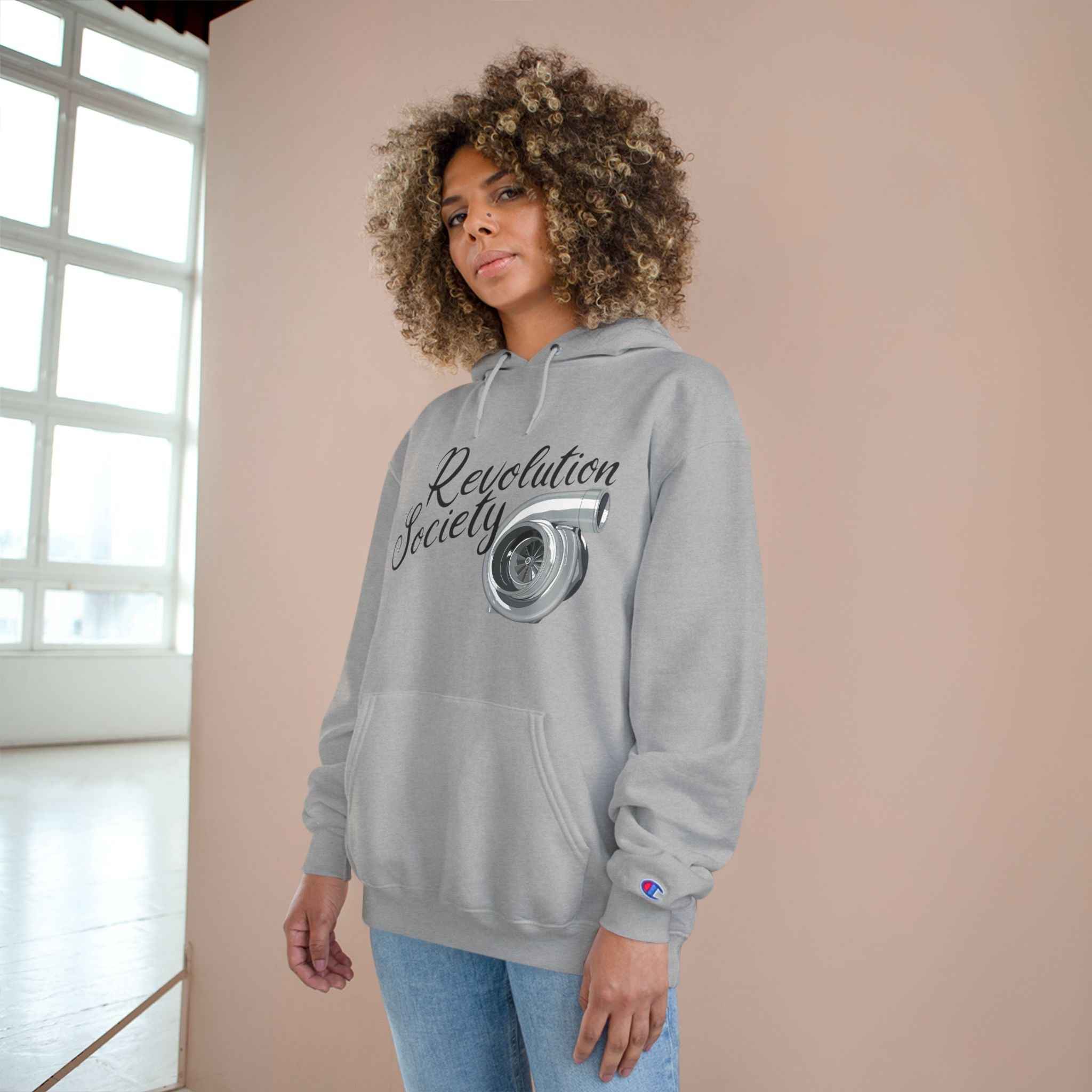 Champion Unisex Hoodie “Turbo Flight Edition” by Revolution Society