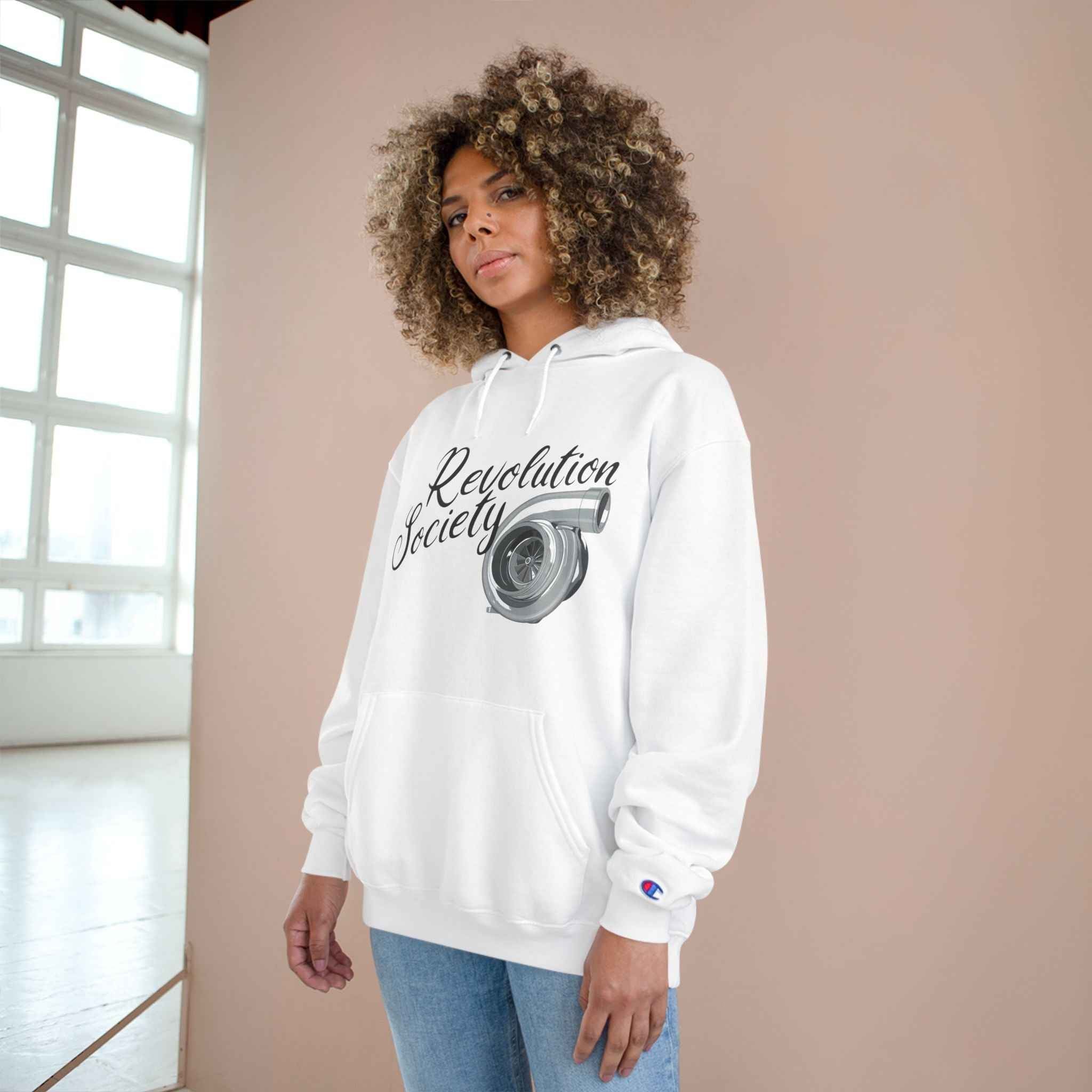 Champion Unisex Hoodie “Turbo Flight Edition” by Revolution Society