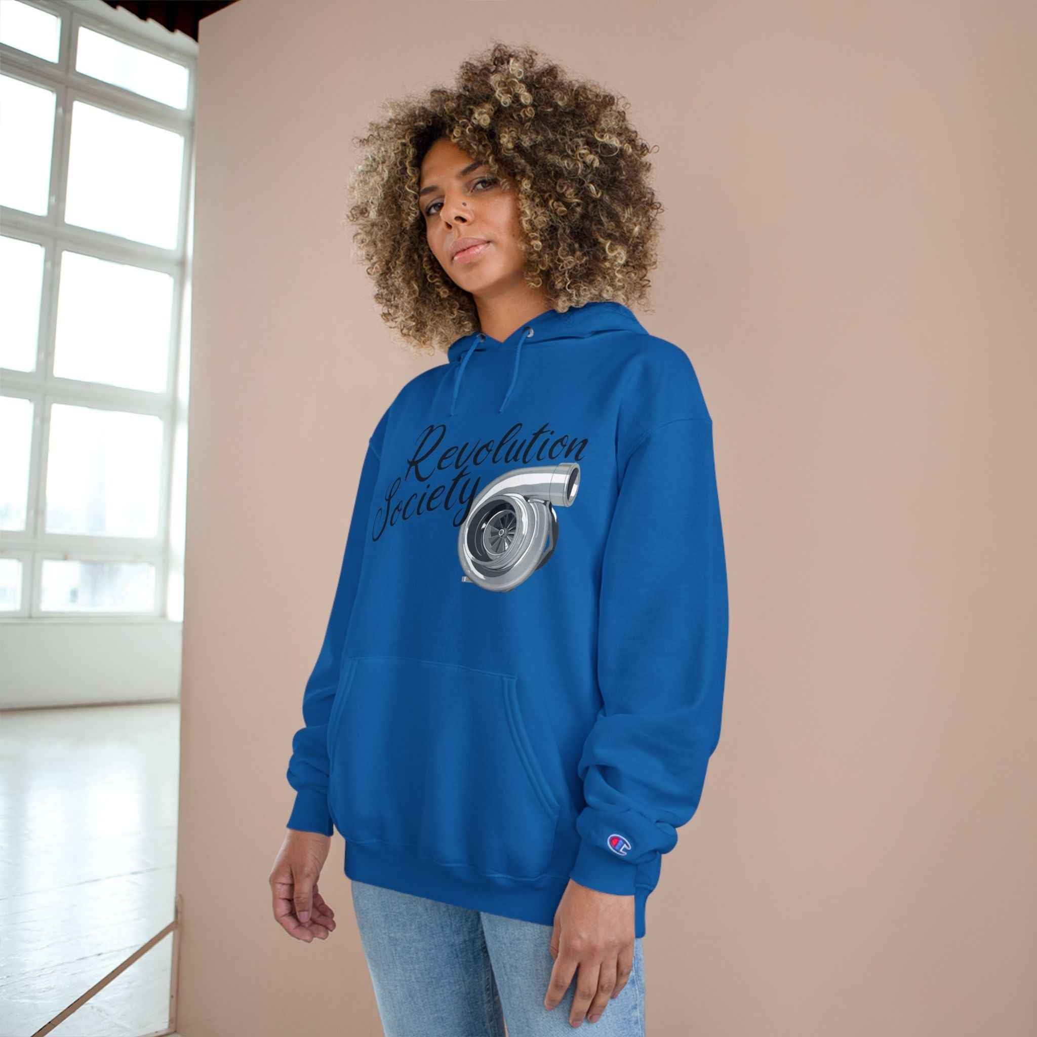 Champion Unisex Hoodie “Turbo Flight Edition” by Revolution Society