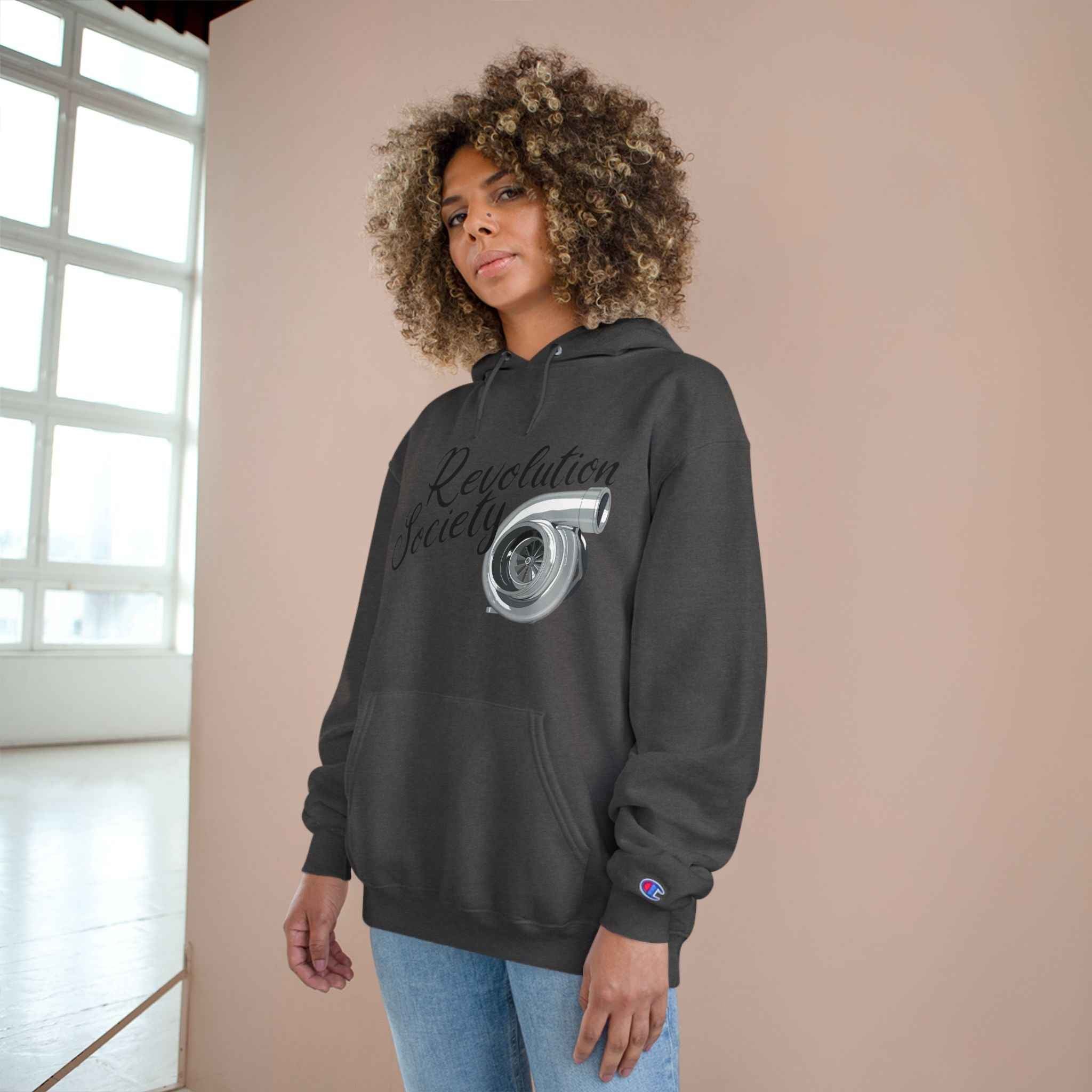 Champion Unisex Hoodie “Turbo Flight Edition” by Revolution Society