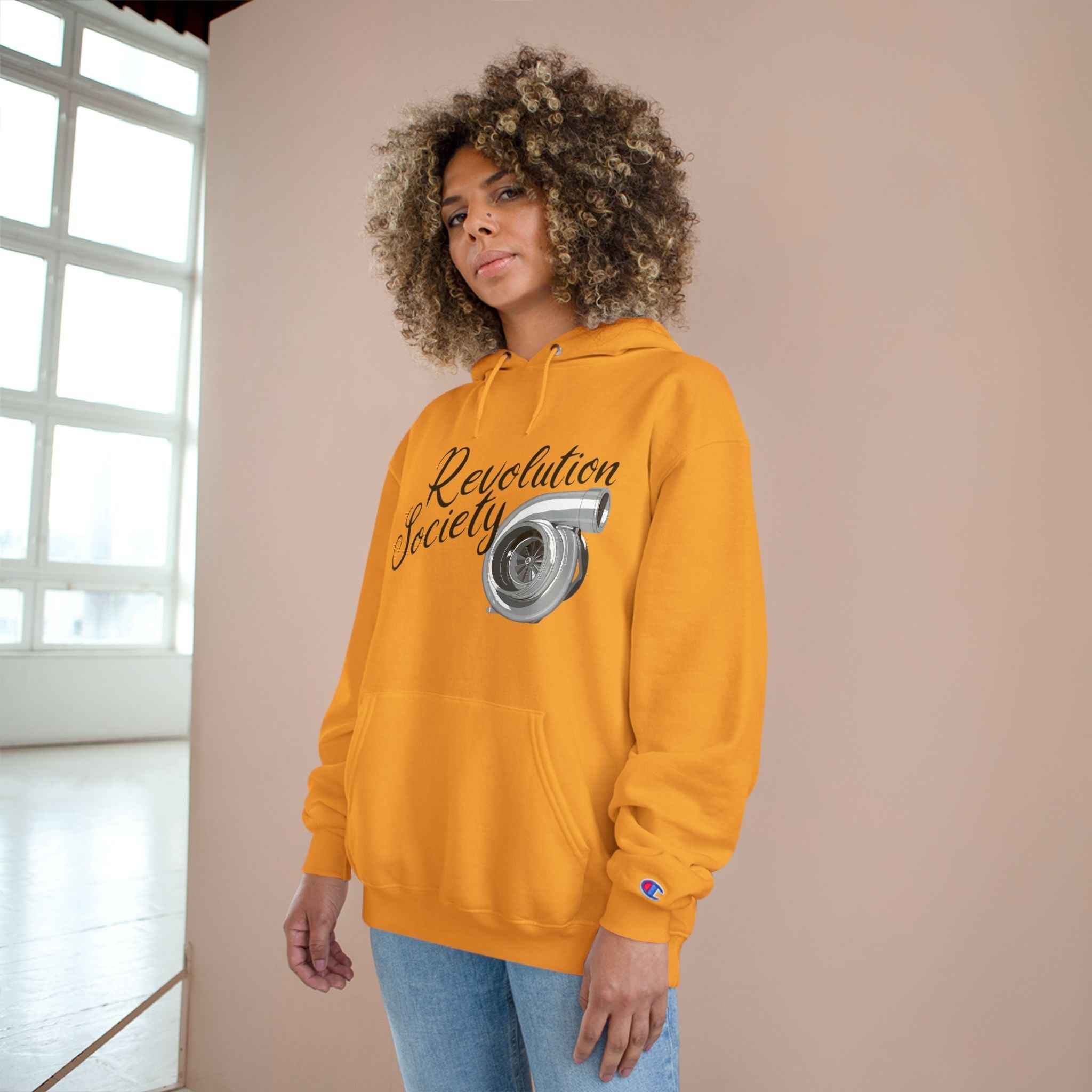 Champion Unisex Hoodie “Turbo Flight Edition” by Revolution Society