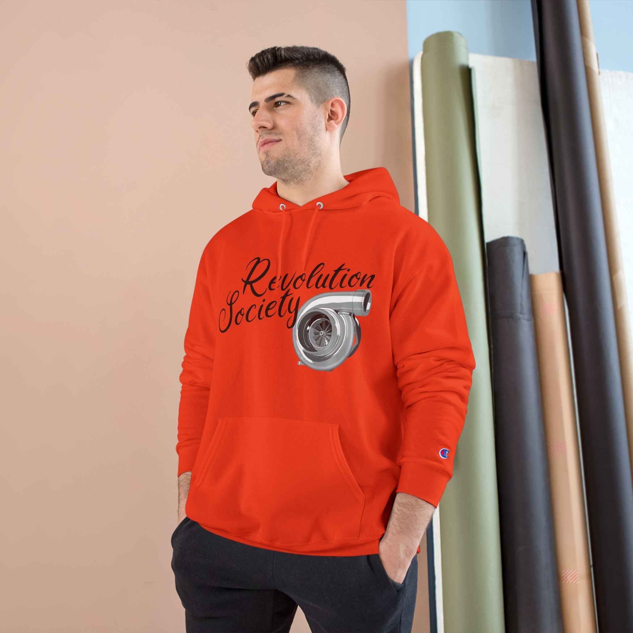 Champion Unisex Hoodie “Turbo Flight Edition” by Revolution Society