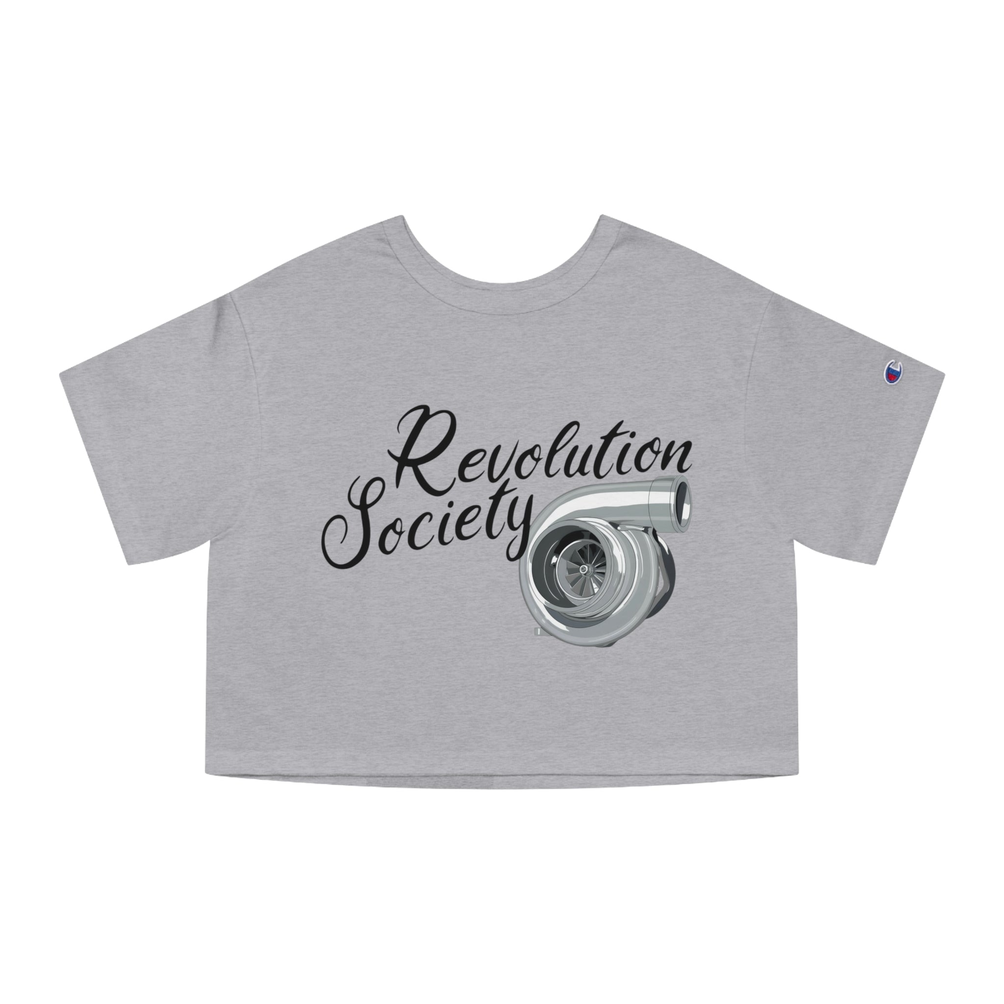 Champion Women’s Cropped T-Shirt “Speed Without Boundaries Edition” by Revolution Society - Revolution Society