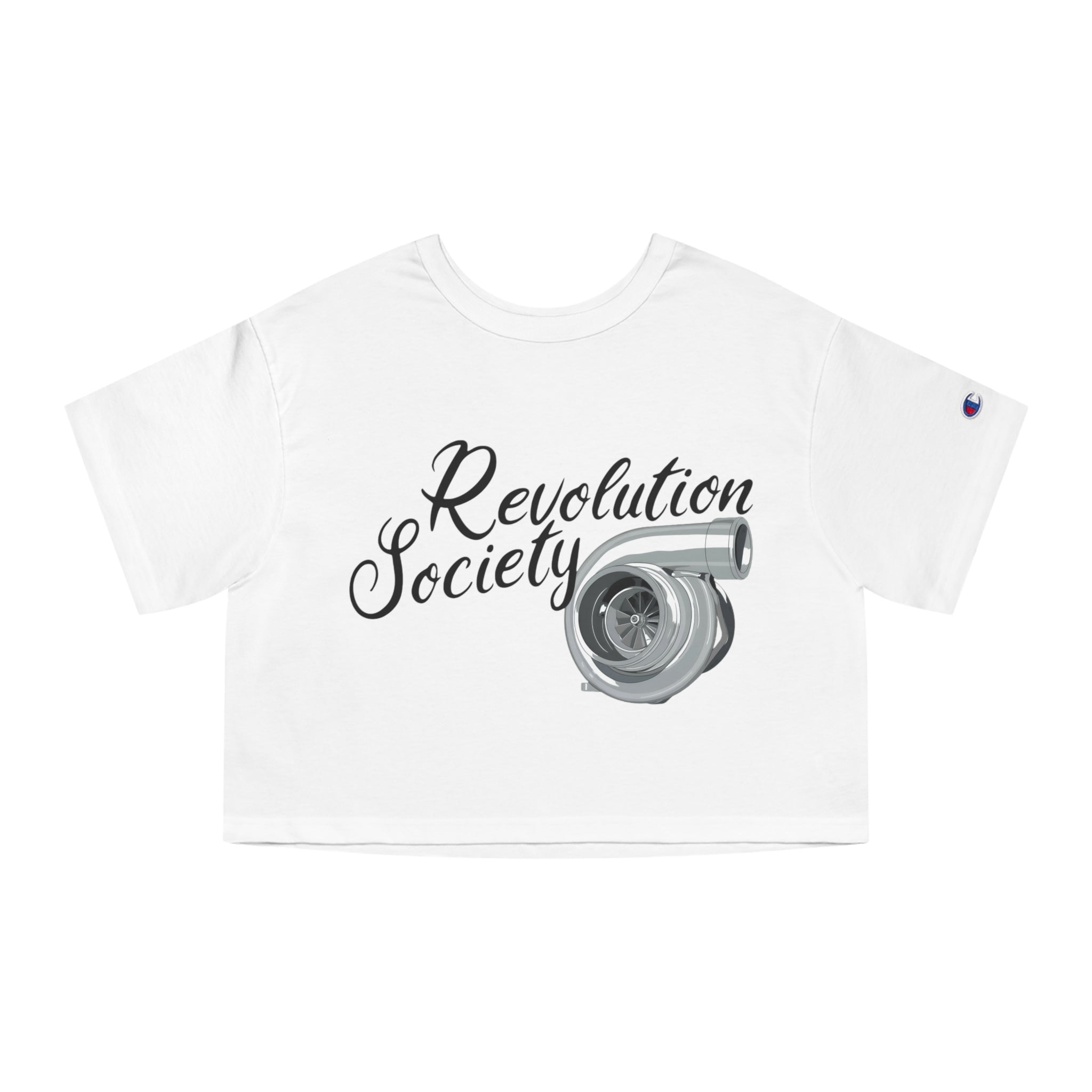 Champion Women’s Cropped T-Shirt “Speed Without Boundaries Edition” by Revolution Society - Revolution Society