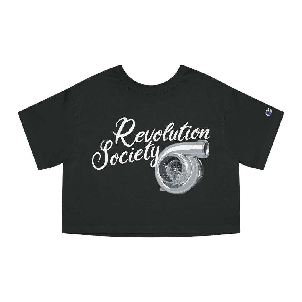 Champion Women’s Cropped T-Shirt “Speed Without Boundaries Edition” by Revolution Society - Revolution Society