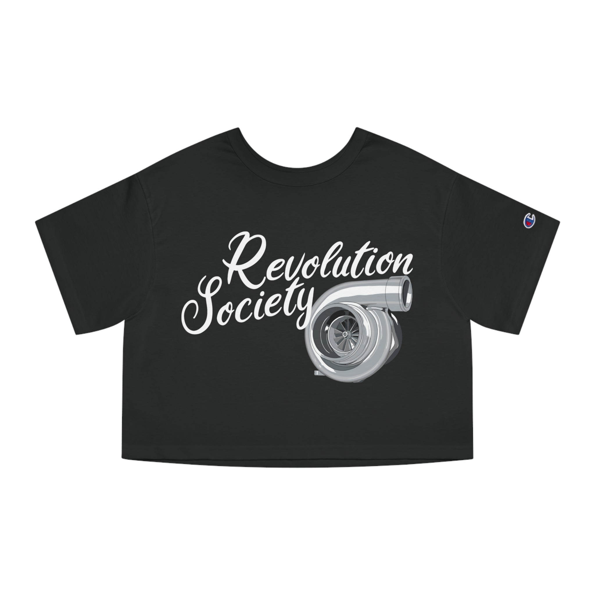 Champion Women’s Cropped T-Shirt “Speed Without Boundaries Edition” by Revolution Society - Revolution Society