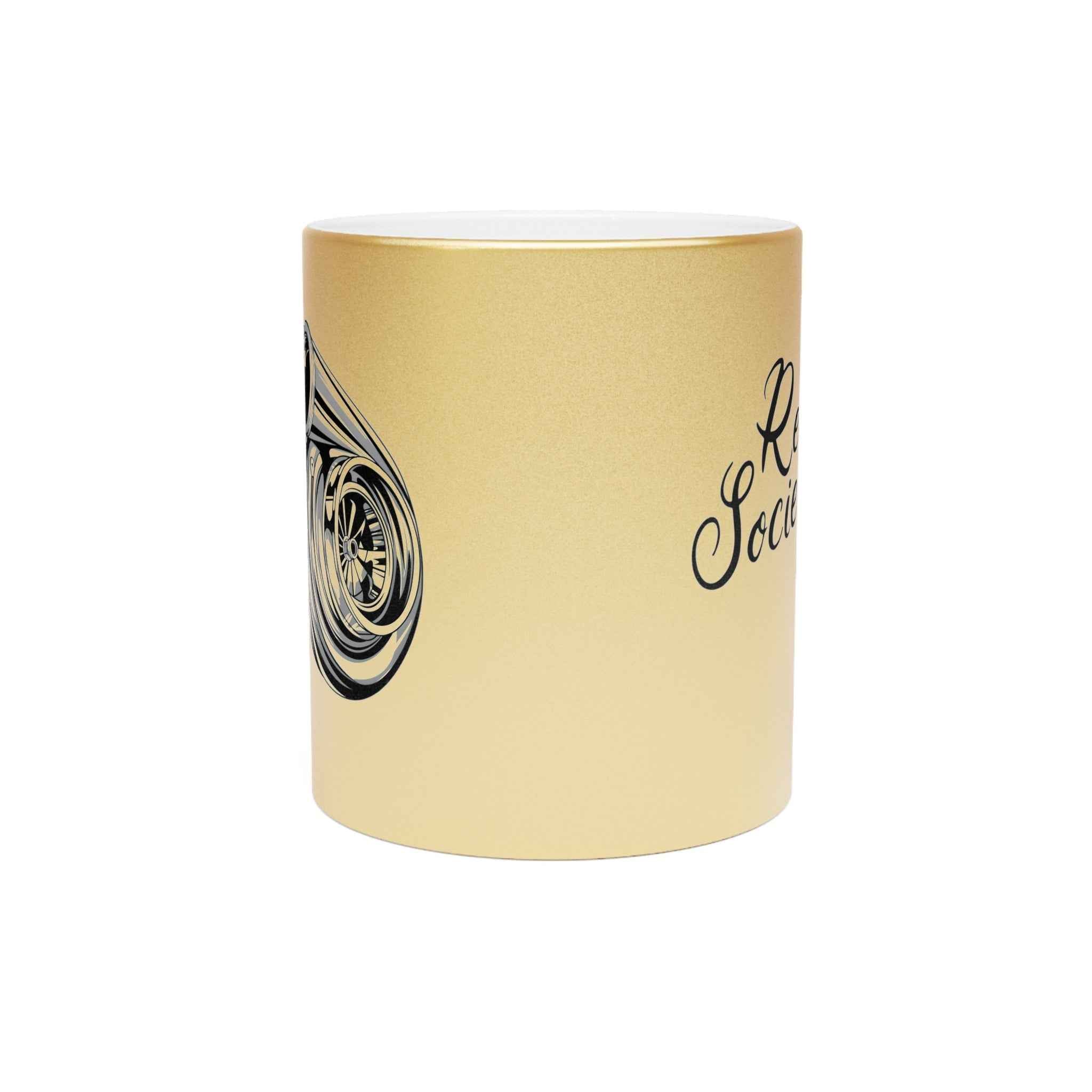 Coffee Cop 11oz Metallic Platinum or Gold “Speed Without Boundaries Edition” by Revolution Society - Revolution Society