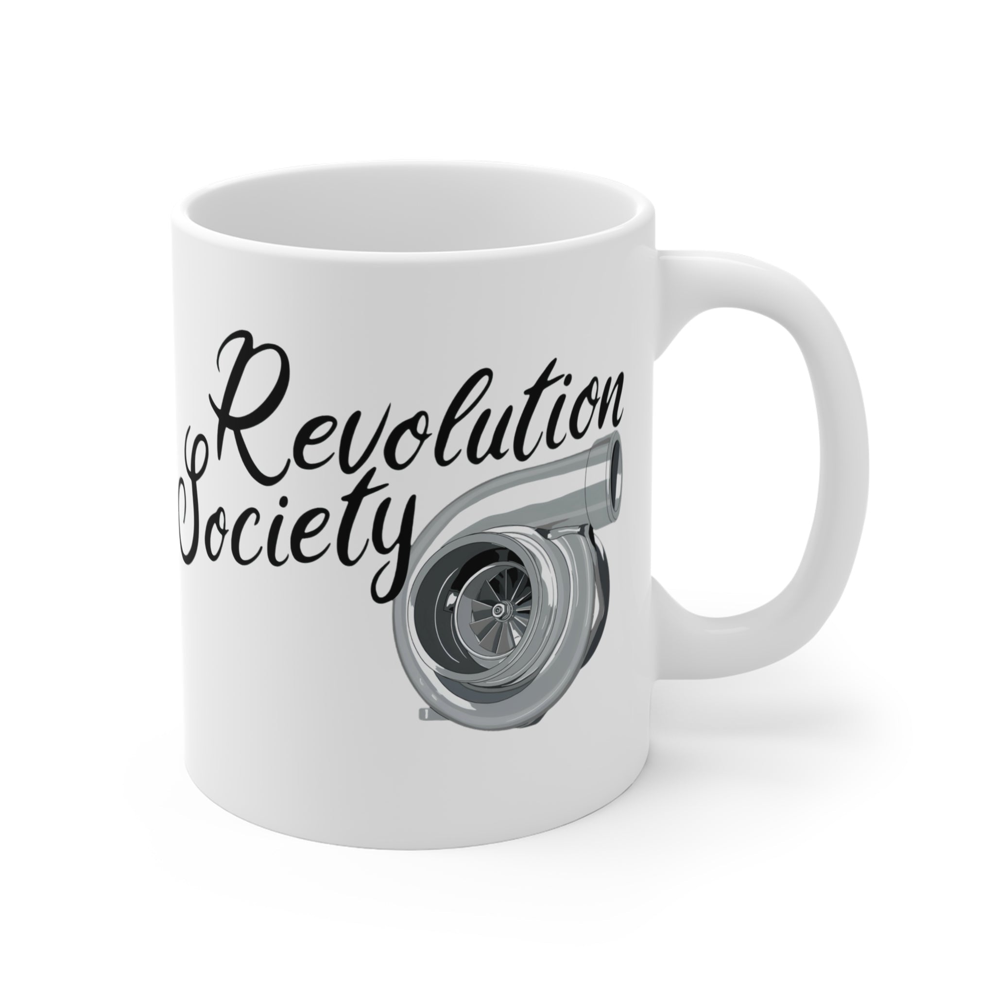 Coffee Cup 11oz “In Boost We Trust Edition” by Revolution Society - Revolution Society