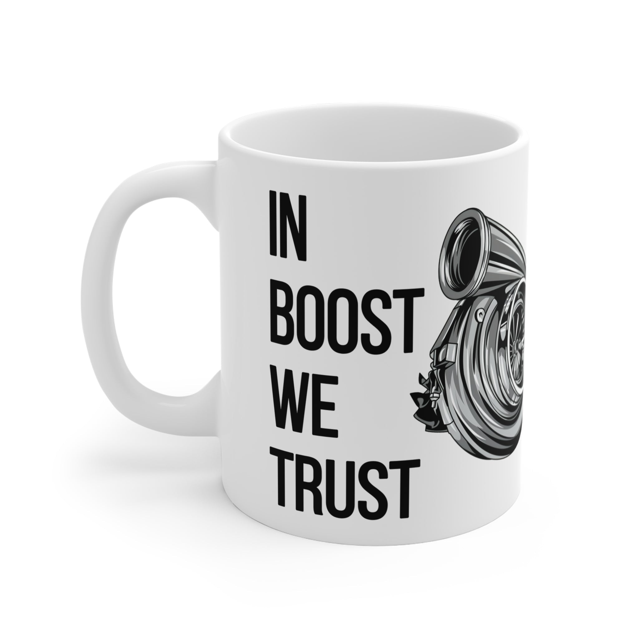 Coffee Cup 11oz “In Boost We Trust Edition” by Revolution Society - Revolution Society