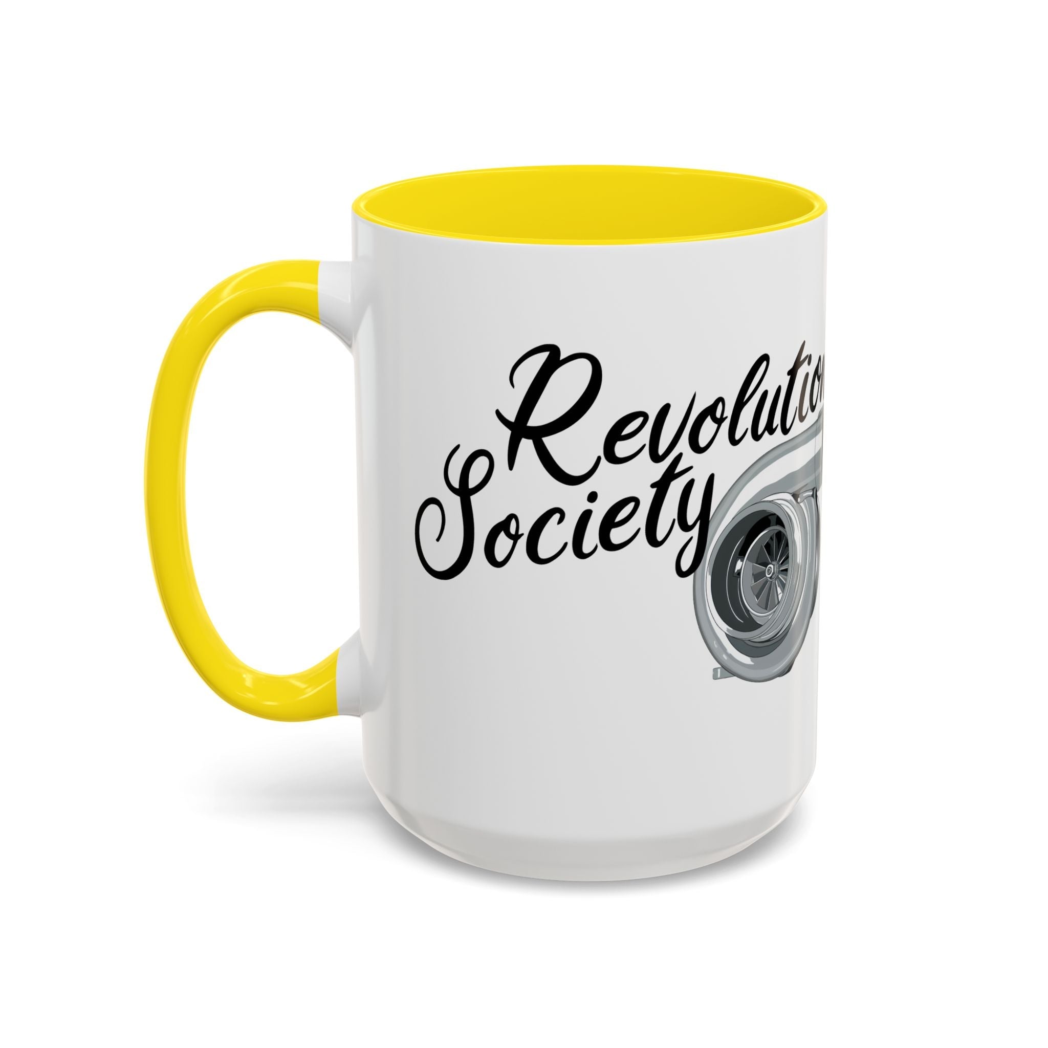 Coffee Mug Color Accent 11oz | 15oz “Speed Without Boundaries” - Revolution Society