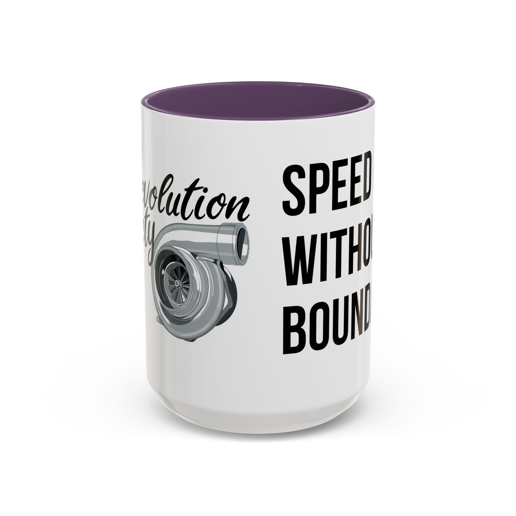 Coffee Mug Color Accent 11oz | 15oz “Speed Without Boundaries” - Revolution Society