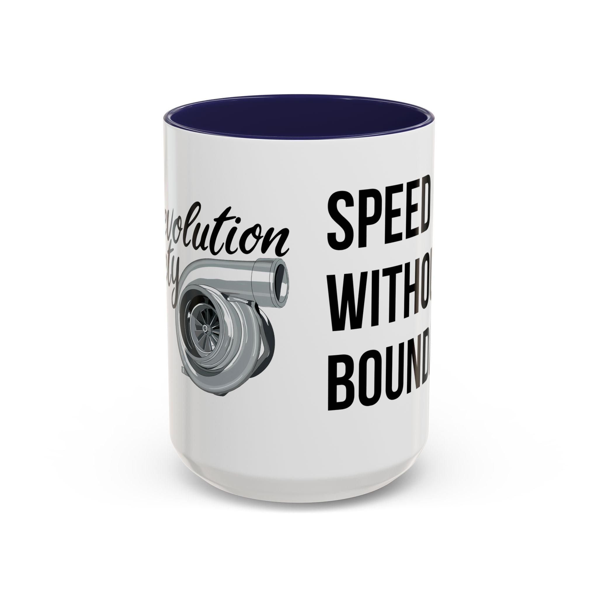 Coffee Mug Color Accent 11oz | 15oz “Speed Without Boundaries” - Revolution Society