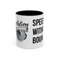 Coffee Mug Color Accent 11oz | 15oz “Speed Without Boundaries” - Revolution Society