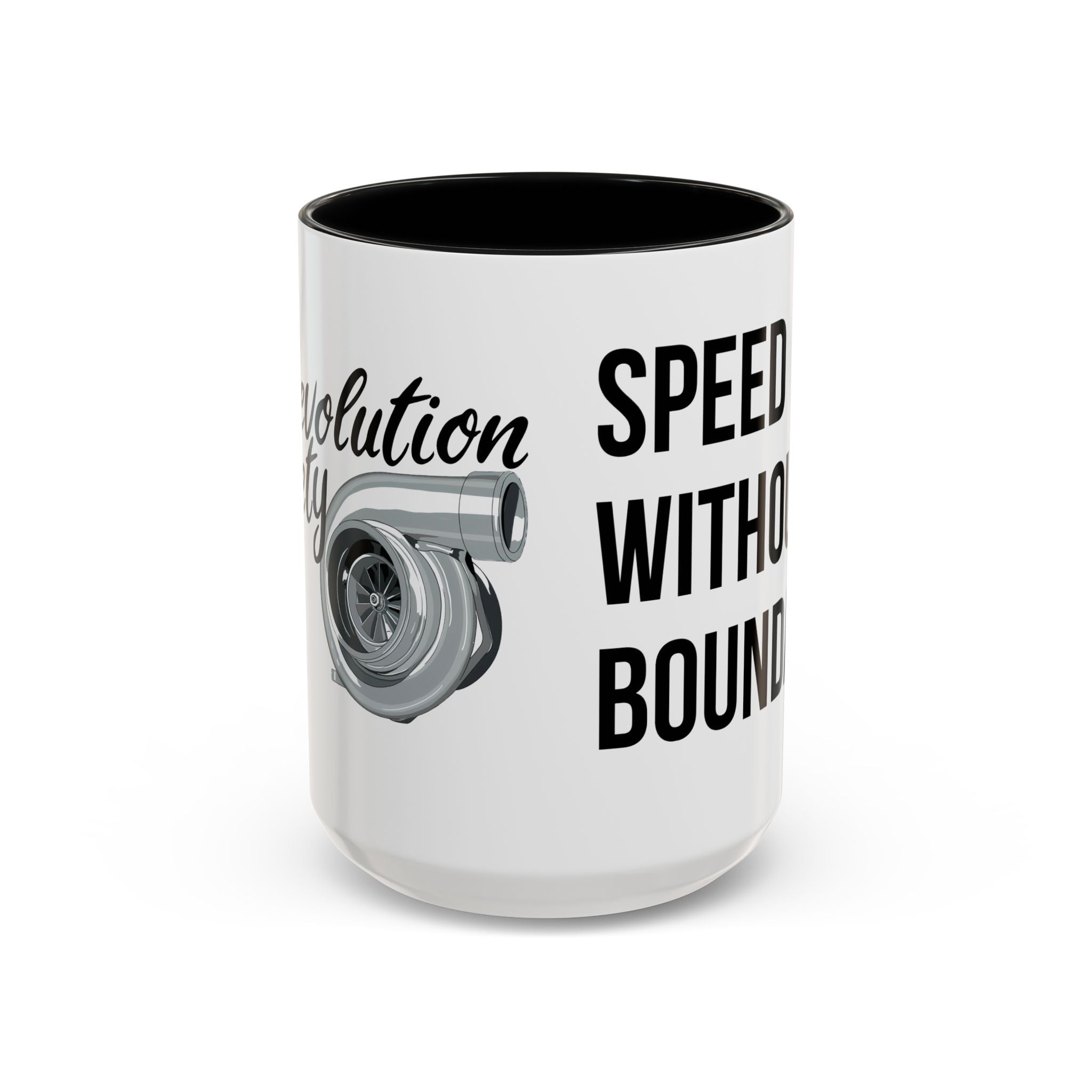 Coffee Mug Color Accent 11oz | 15oz “Speed Without Boundaries” - Revolution Society