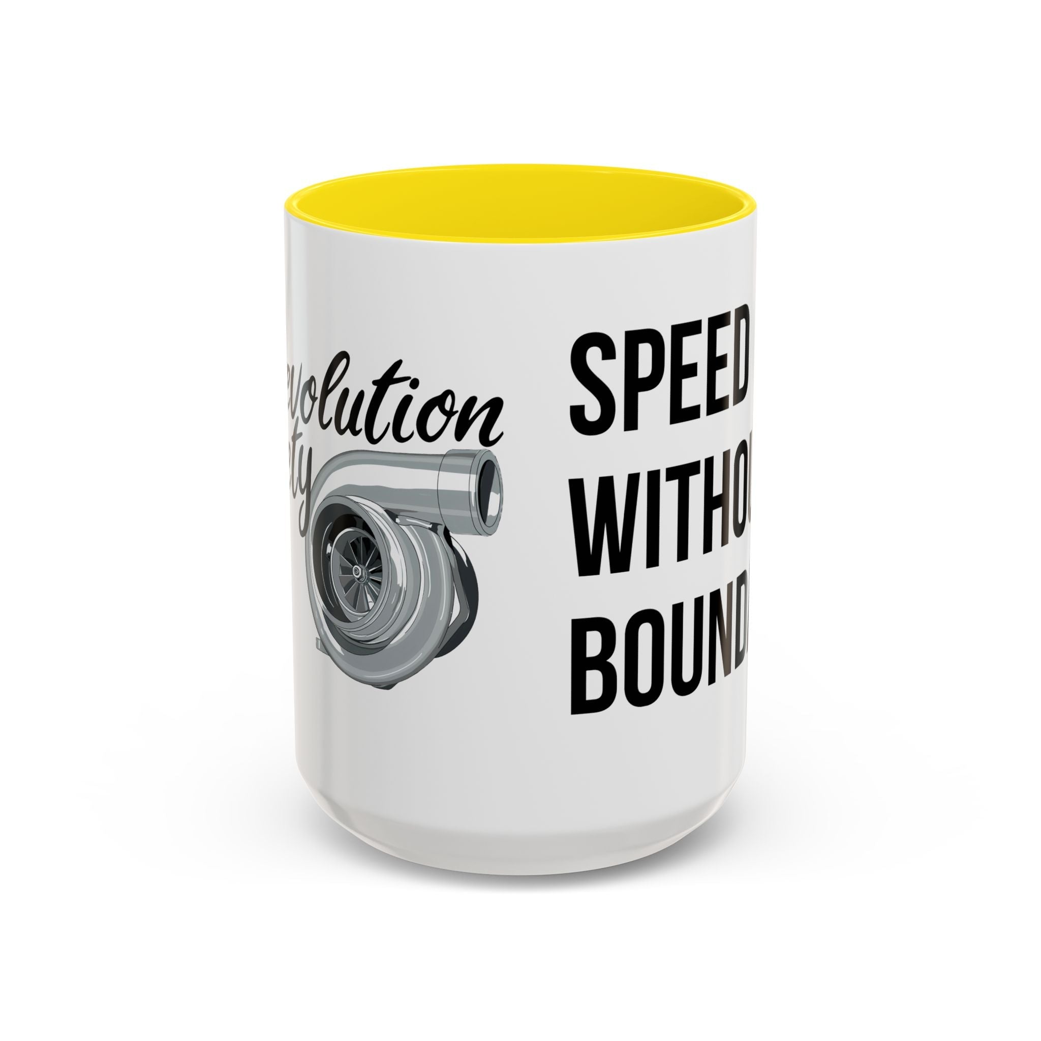 Coffee Mug Color Accent 11oz | 15oz “Speed Without Boundaries” - Revolution Society