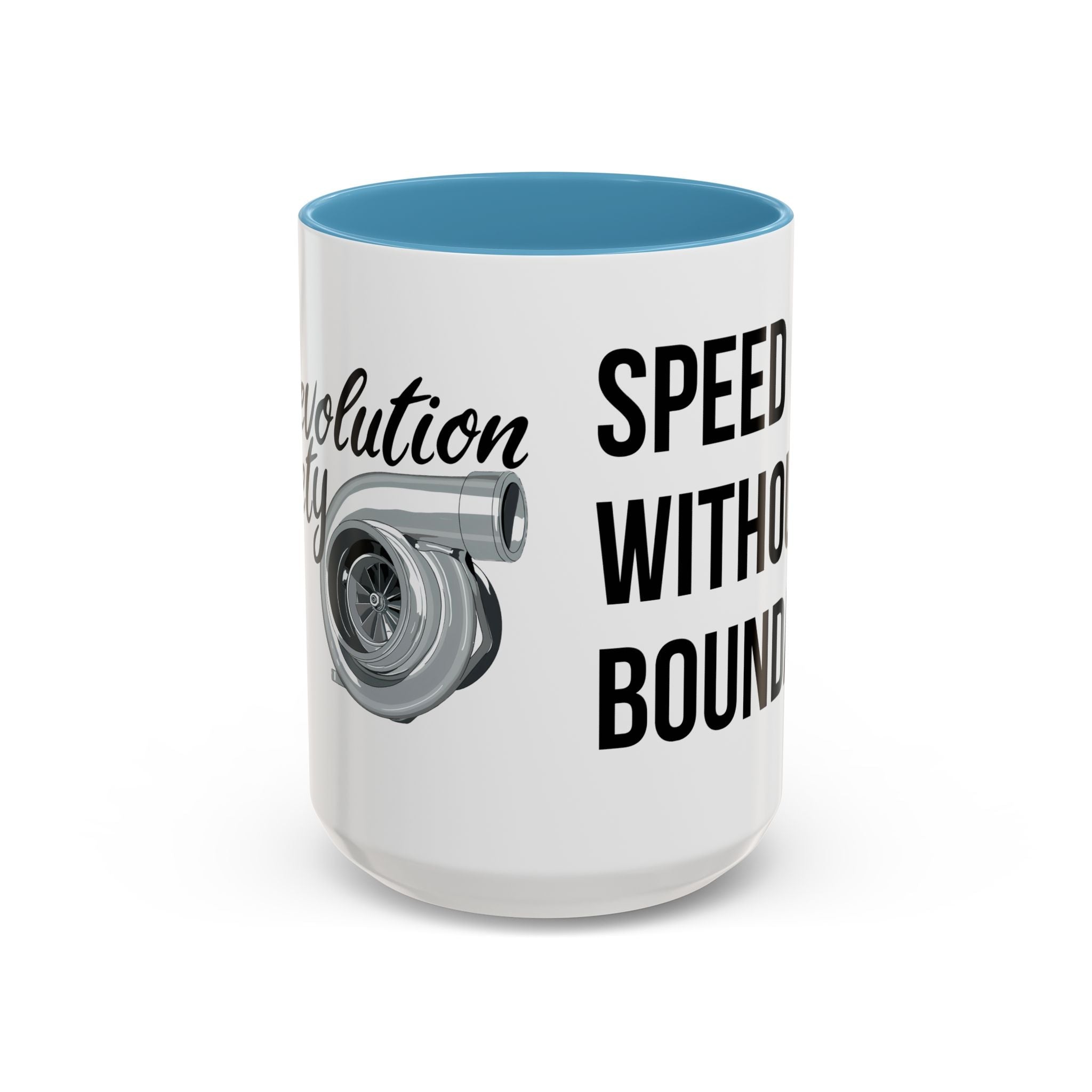 Coffee Mug Color Accent 11oz | 15oz “Speed Without Boundaries” - Revolution Society