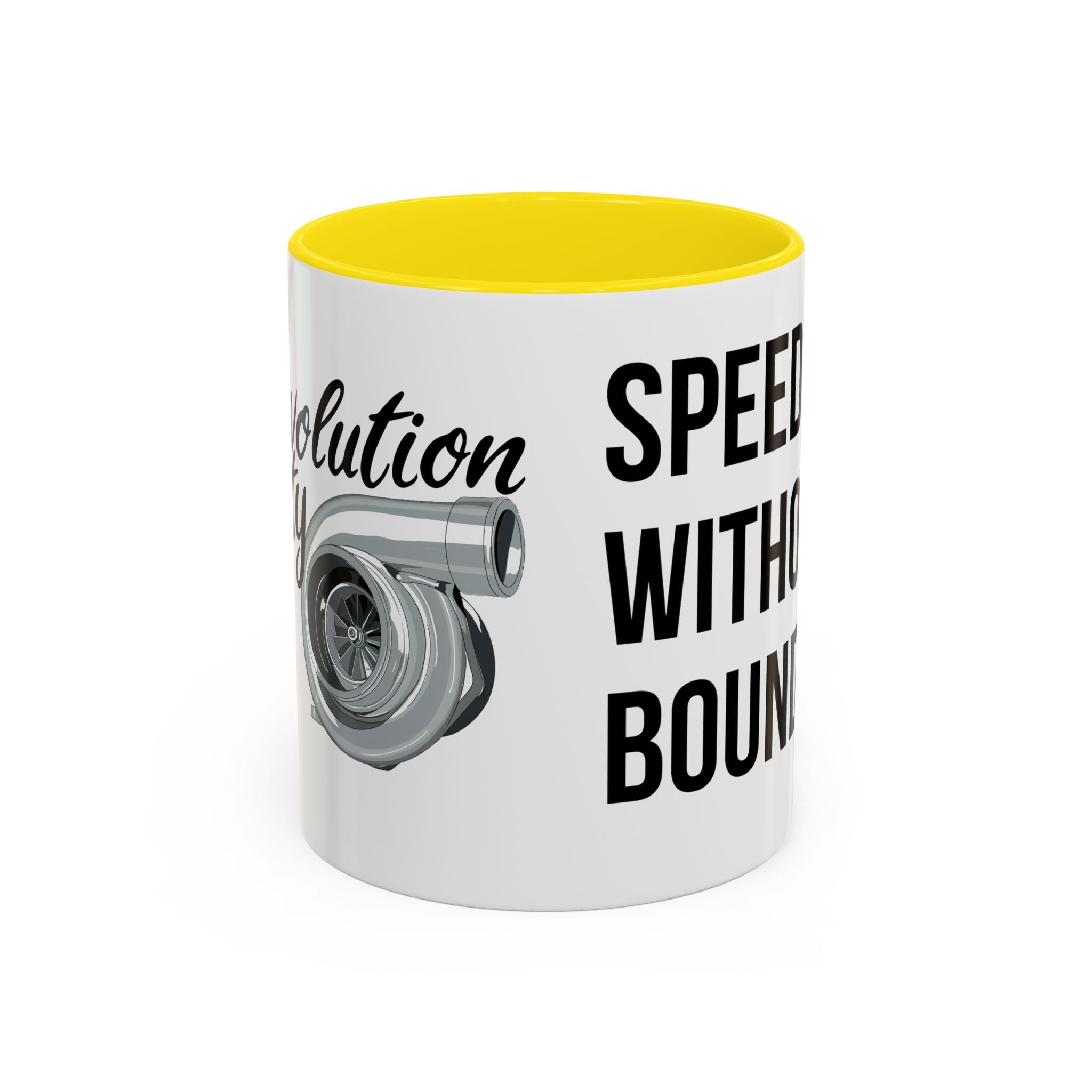Coffee Mug Color Accent 11oz | 15oz “Speed Without Boundaries” - Revolution Society