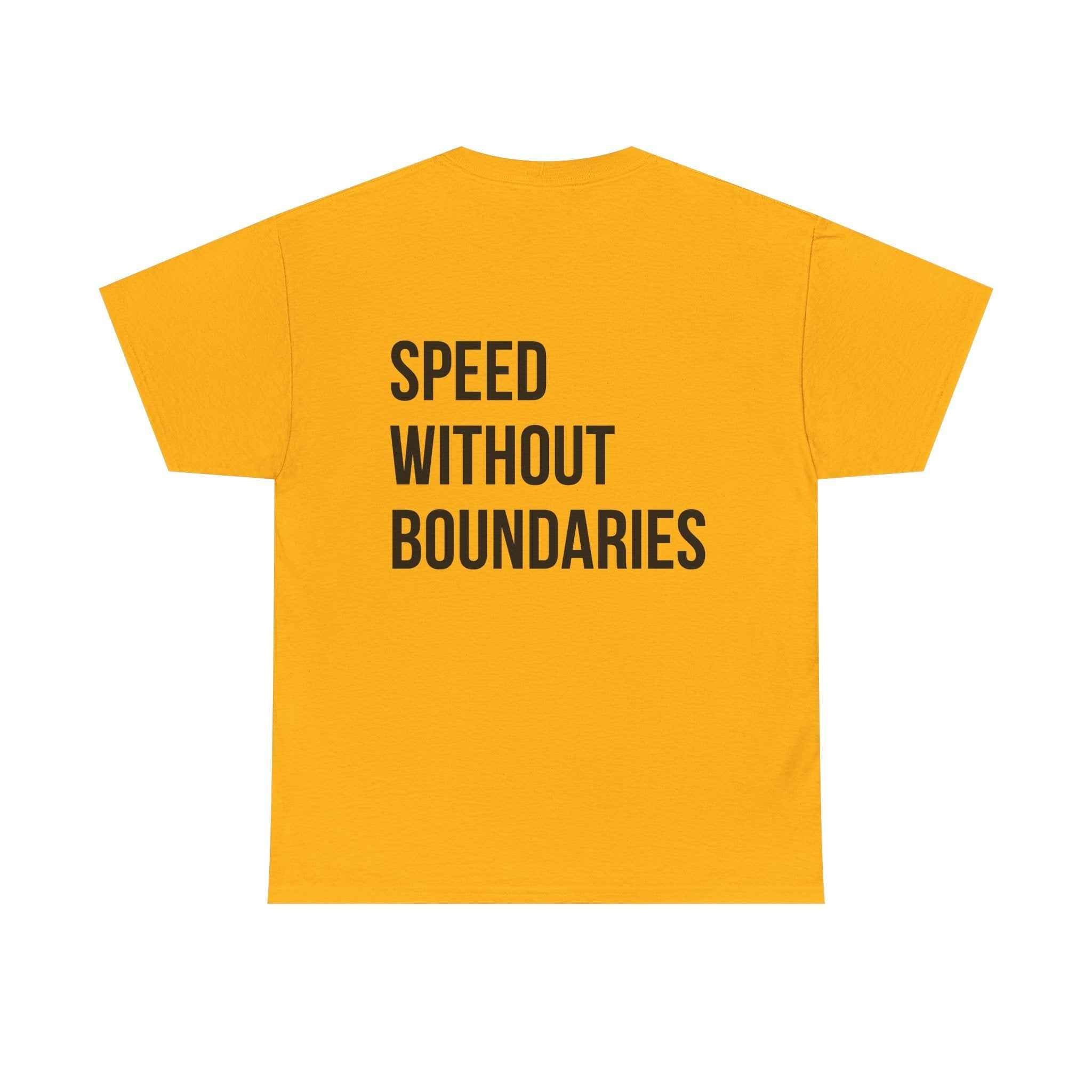 Pro Comfort Unisex Tee Shirt “Speed Without Boundaries Edition” By Revolution Society | Down To Earth Collection