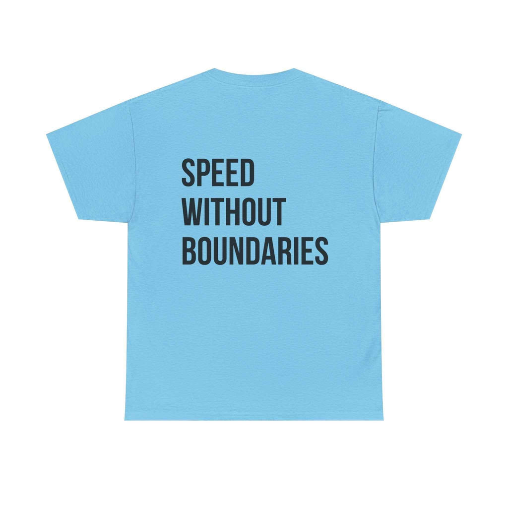 Pro Comfort Unisex Tee Shirt “Speed Without Boundaries Edition” By Revolution Society | Down To Earth Collection