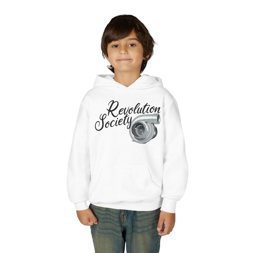 Pro Comfort Unisex Youth Hoodie “Speed Without Boundaries Edition” by Revolution Society - Revolution Society