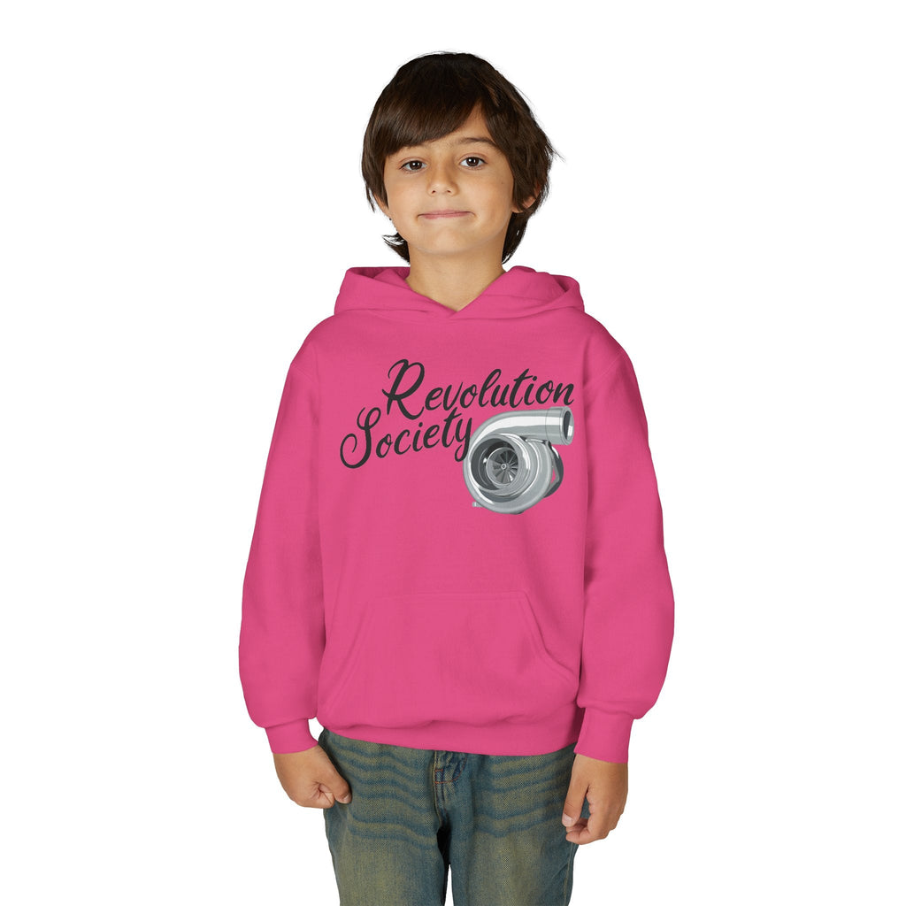 Pro Comfort Unisex Youth Hoodie “Speed Without Boundaries Edition” by Revolution Society - Revolution Society