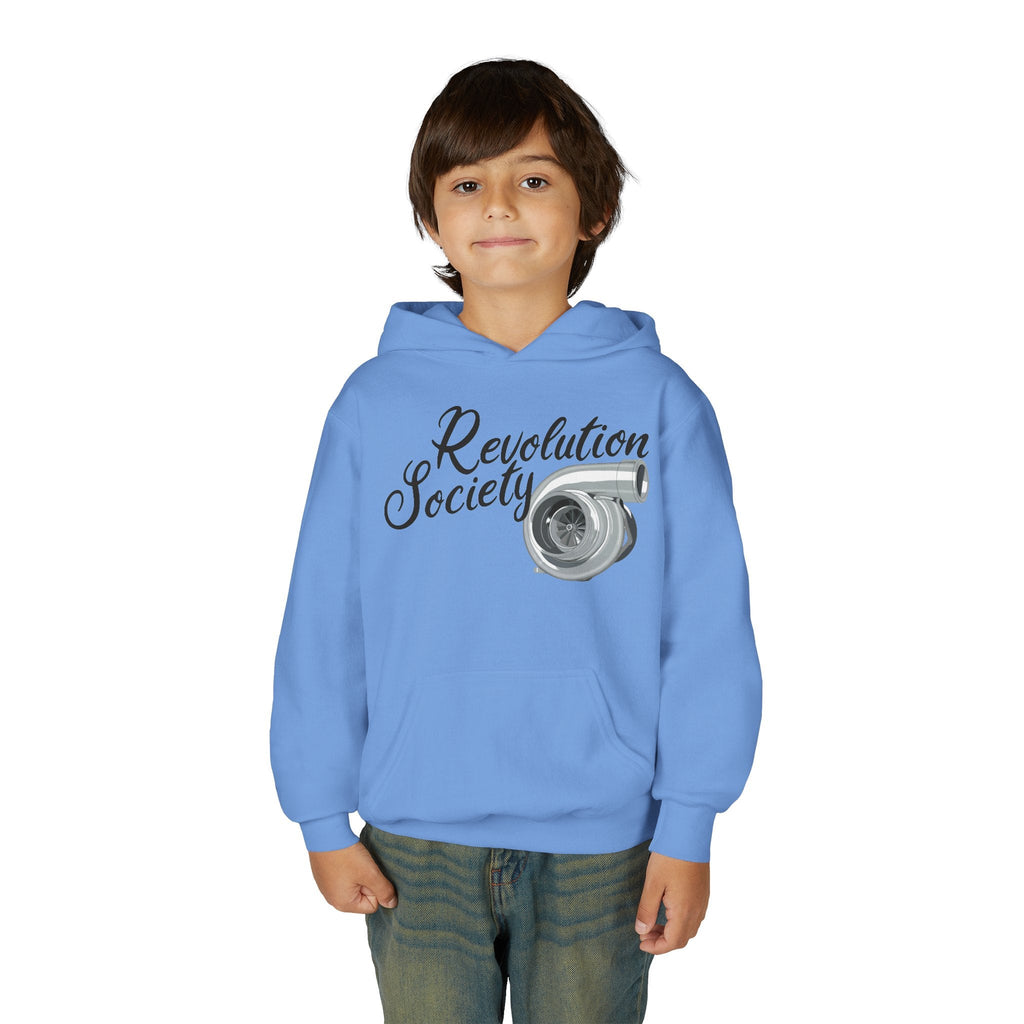 Pro Comfort Unisex Youth Hoodie “Speed Without Boundaries Edition” by Revolution Society - Revolution Society