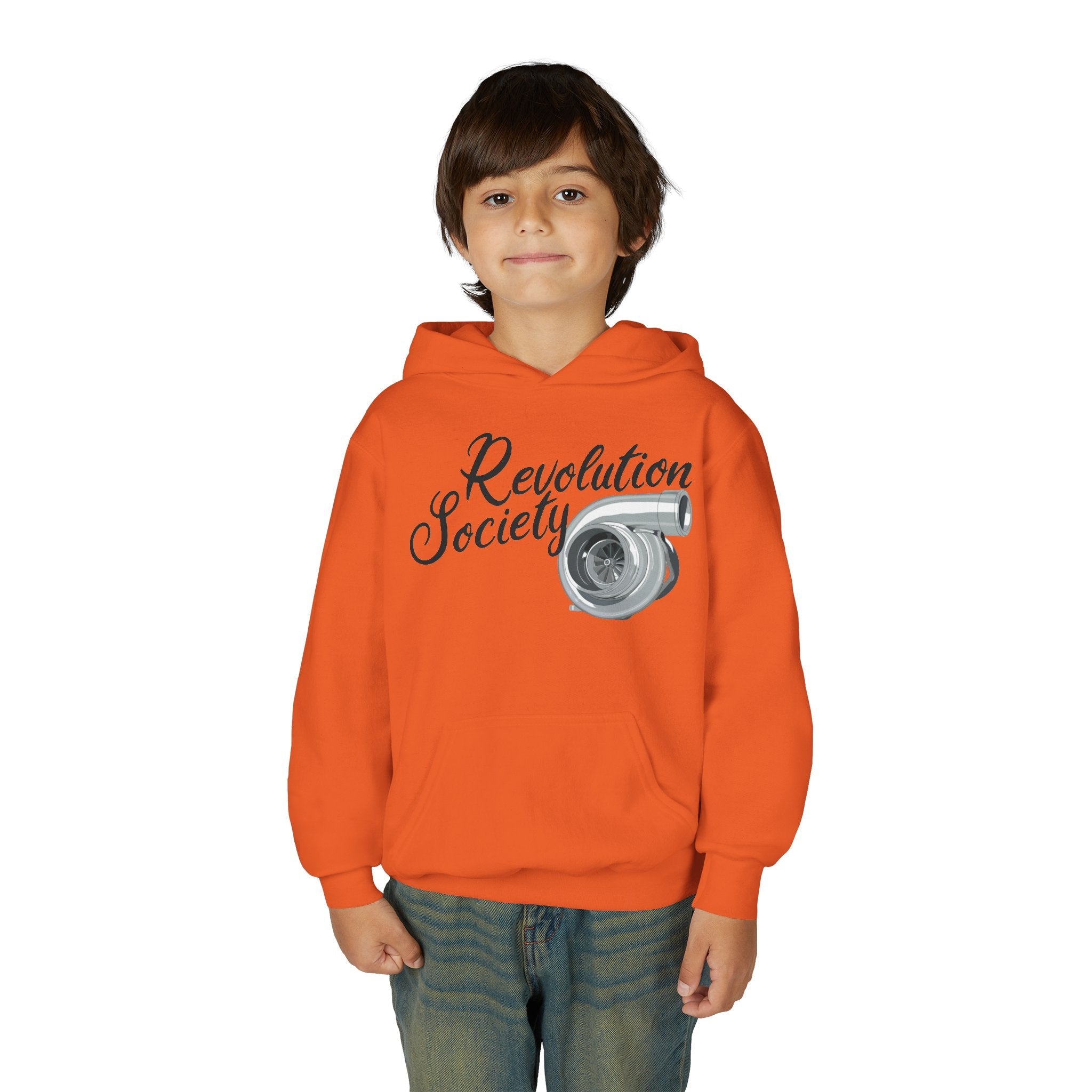 Pro Comfort Unisex Youth Hoodie “Speed Without Boundaries Edition” by Revolution Society - Revolution Society
