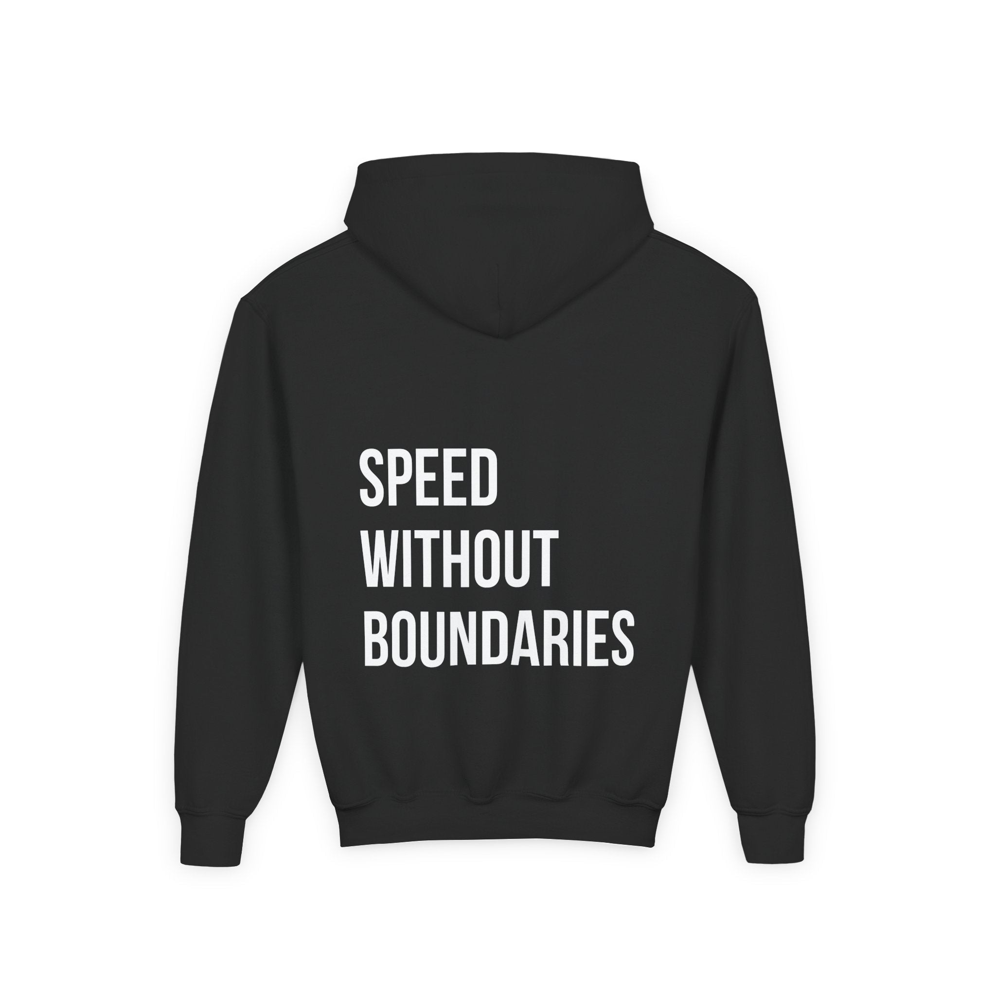 Pro Comfort Unisex Youth Hoodie “Speed Without Boundaries Edition” by Revolution Society - Revolution Society