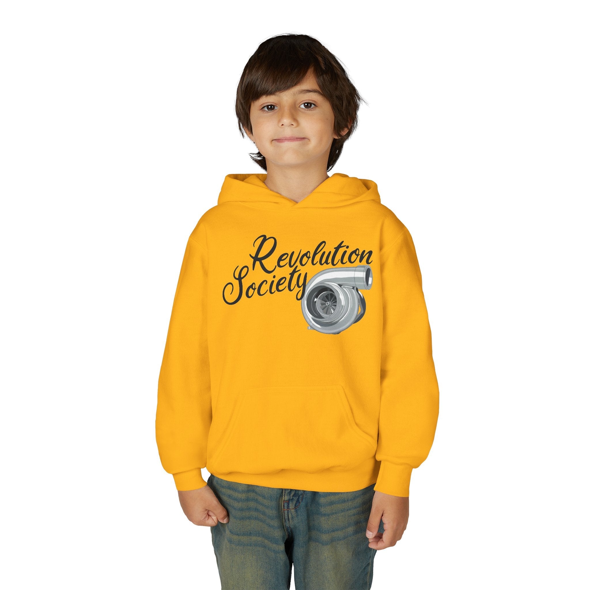 Pro Comfort Unisex Youth Hoodie “Speed Without Boundaries Edition” by Revolution Society - Revolution Society
