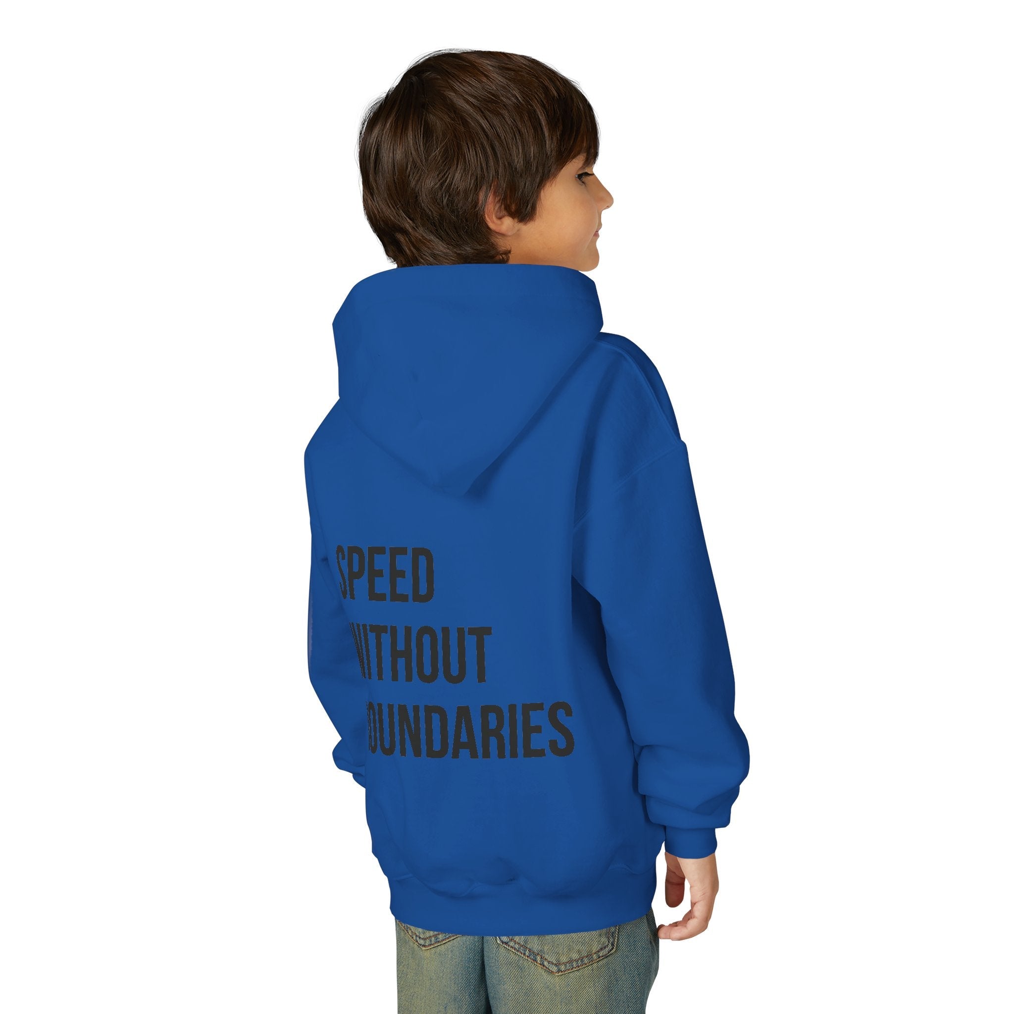 Pro Comfort Unisex Youth Hoodie “Speed Without Boundaries Edition” by Revolution Society - Revolution Society