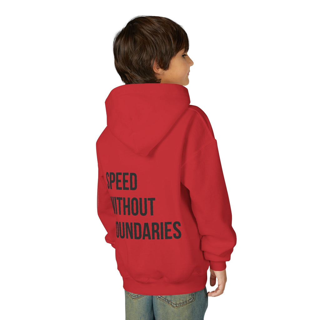 Pro Comfort Unisex Youth Hoodie “Speed Without Boundaries Edition” by Revolution Society - Revolution Society