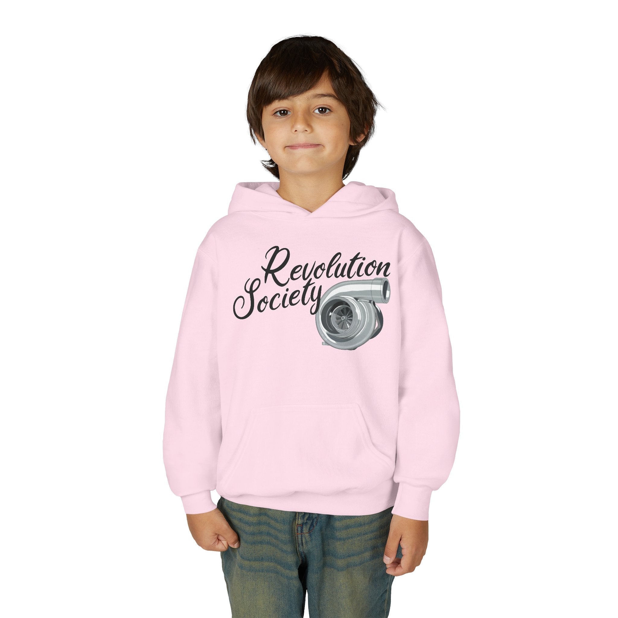Pro Comfort Unisex Youth Hoodie “Speed Without Boundaries Edition” by Revolution Society - Revolution Society