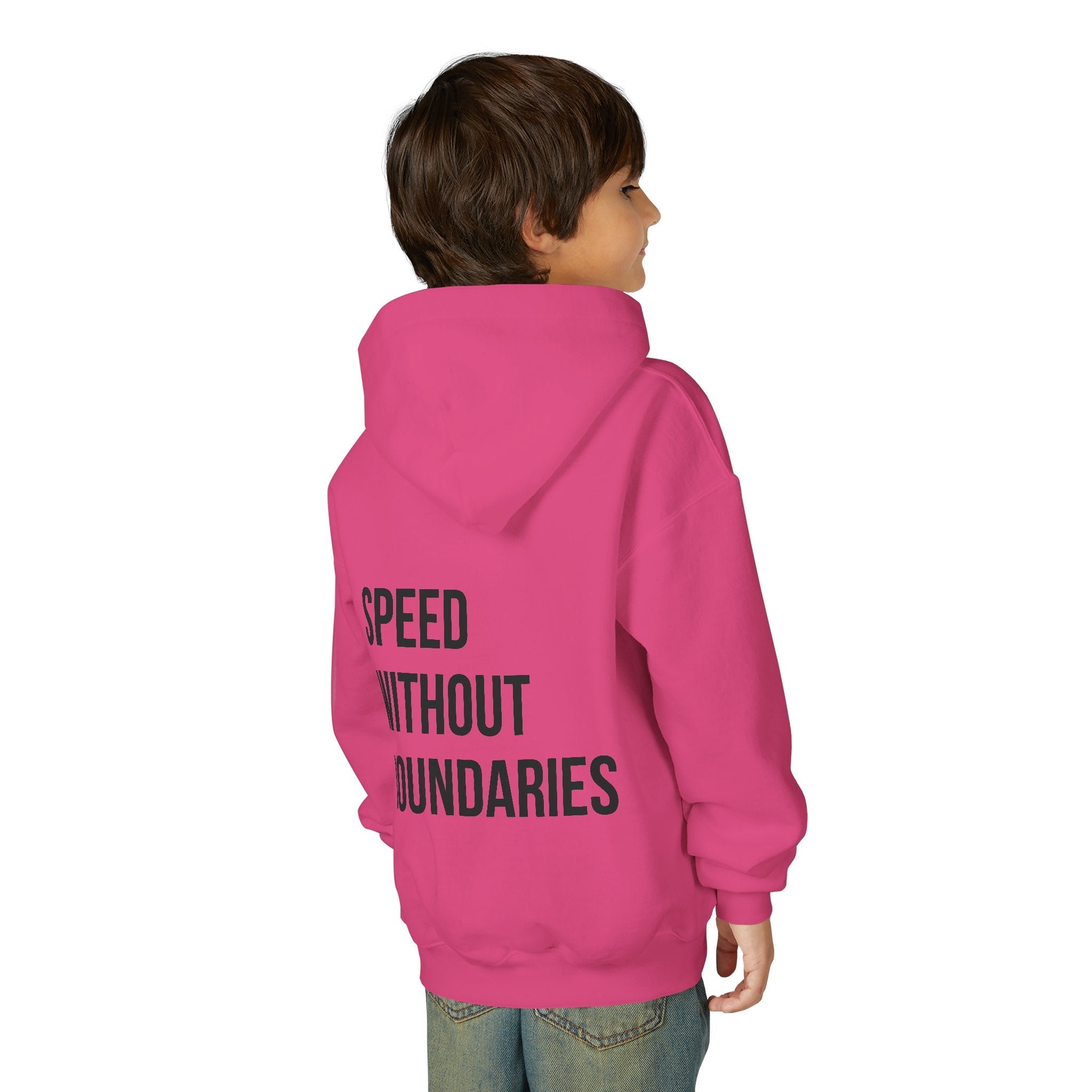 Pro Comfort Unisex Youth Hoodie “Speed Without Boundaries Edition” by Revolution Society - Revolution Society