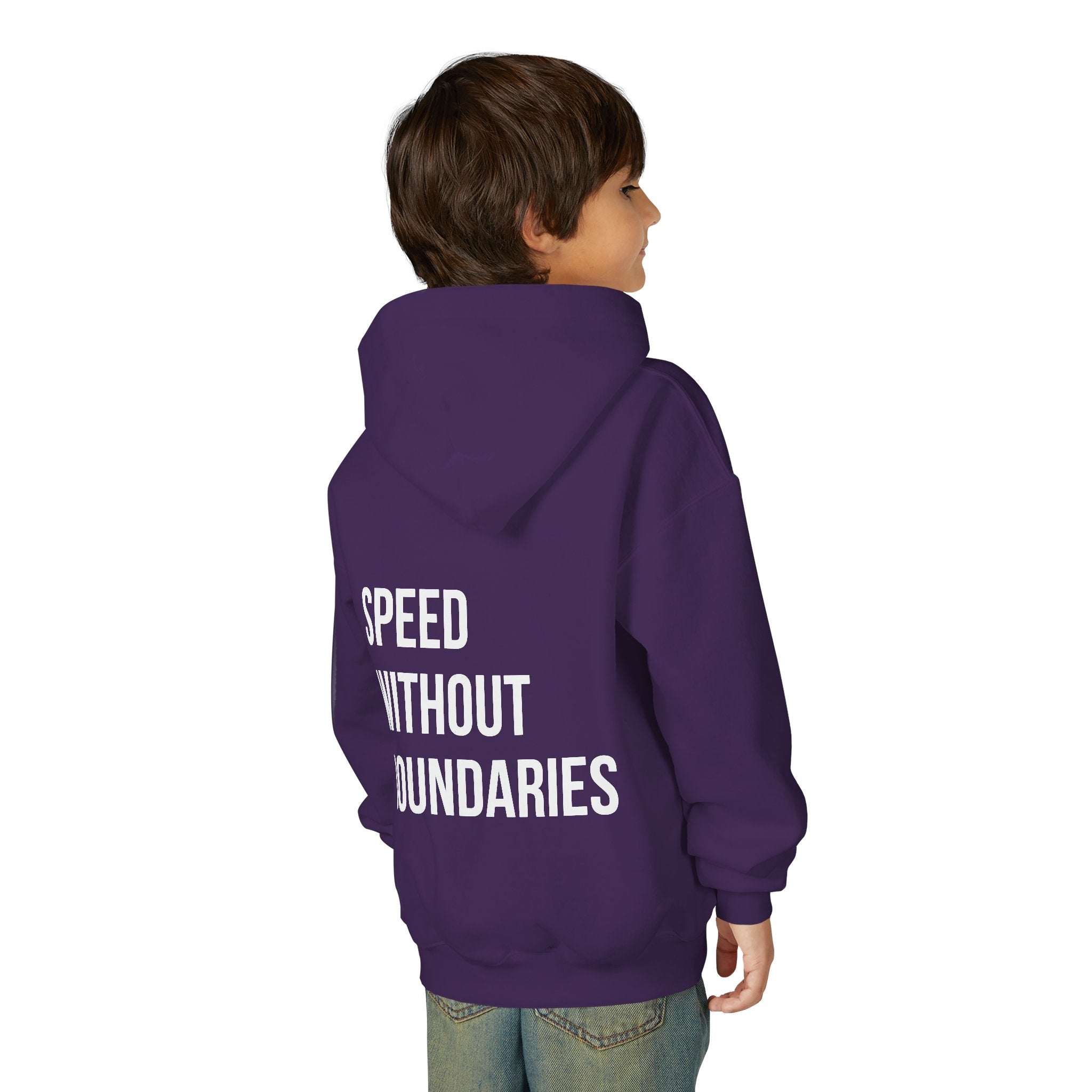 Pro Comfort Unisex Youth Hoodie “Speed Without Boundaries Edition” by Revolution Society - Revolution Society