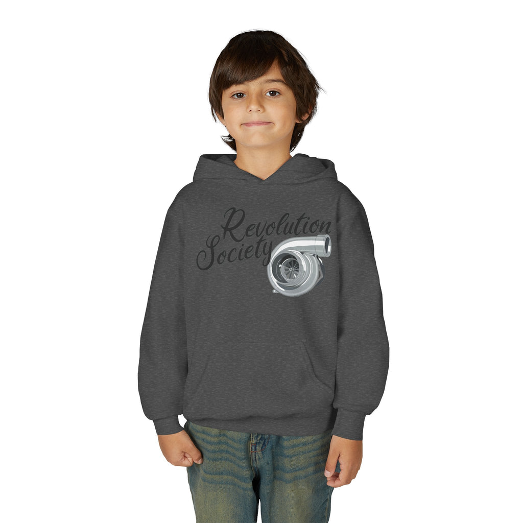 Pro Comfort Unisex Youth Hoodie “Speed Without Boundaries Edition” by Revolution Society - Revolution Society