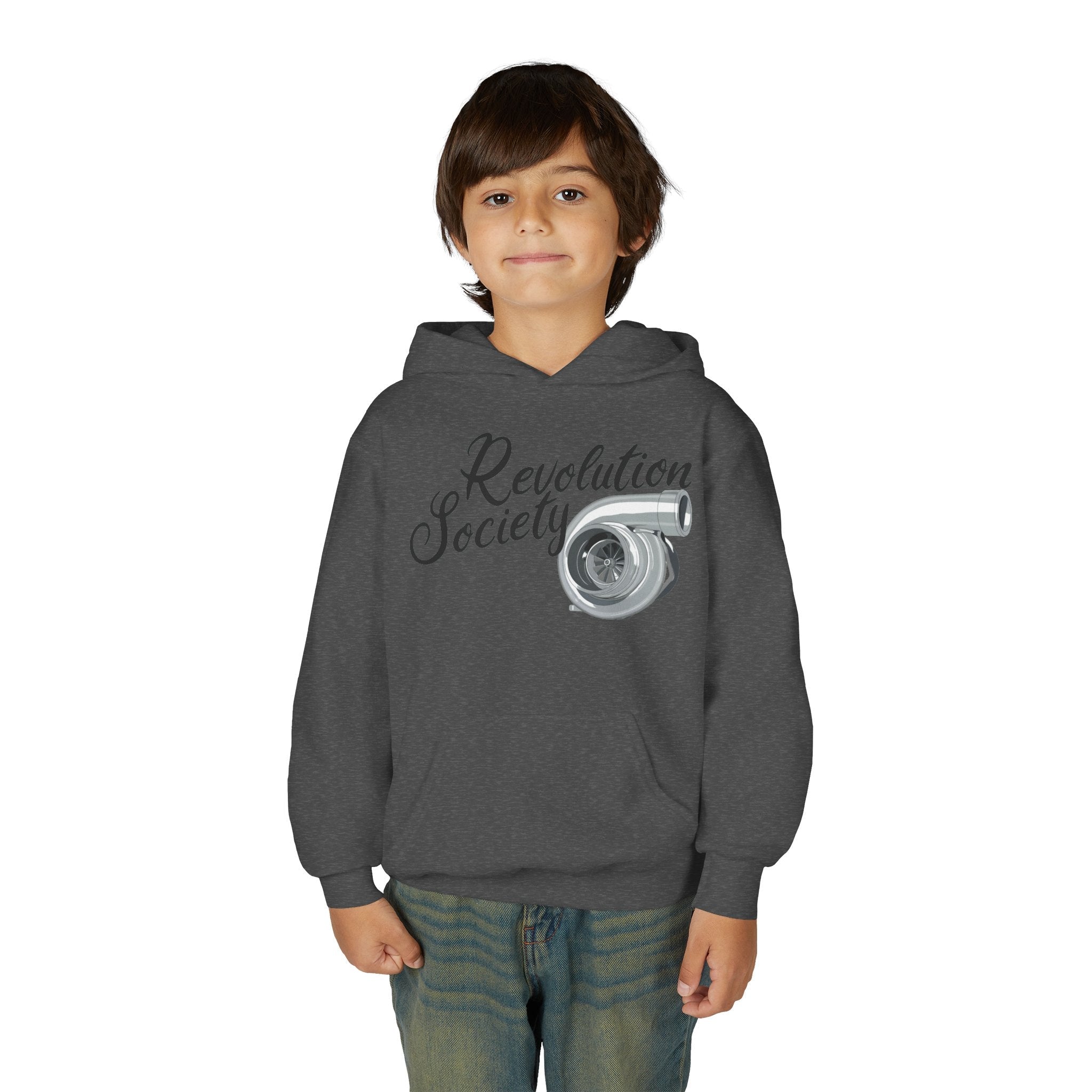 Pro Comfort Unisex Youth Hoodie “Speed Without Boundaries Edition” by Revolution Society - Revolution Society