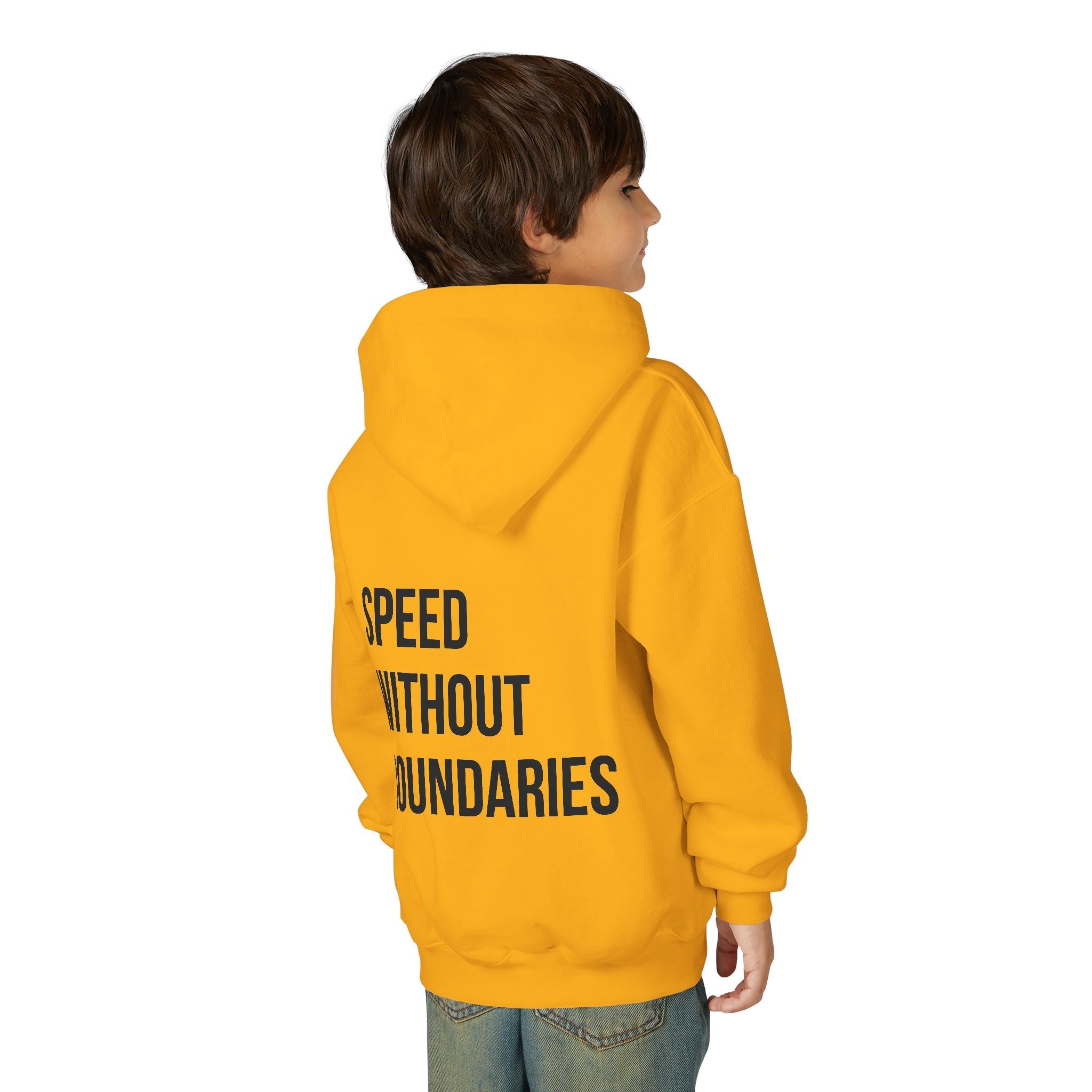 Pro Comfort Unisex Youth Hoodie “Speed Without Boundaries Edition” by Revolution Society - Revolution Society
