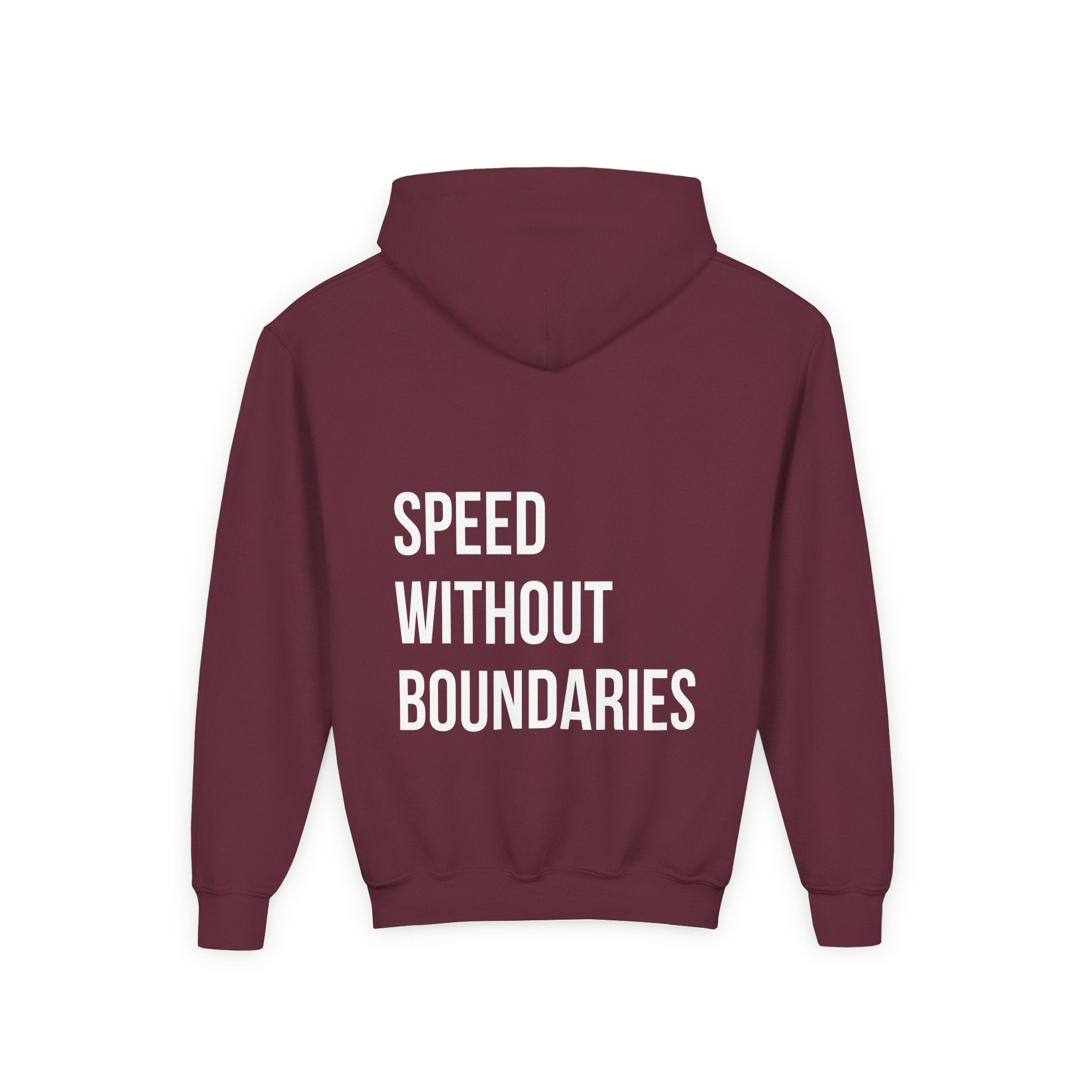 Pro Comfort Unisex Youth Hoodie “Speed Without Boundaries Edition” by Revolution Society - Revolution Society