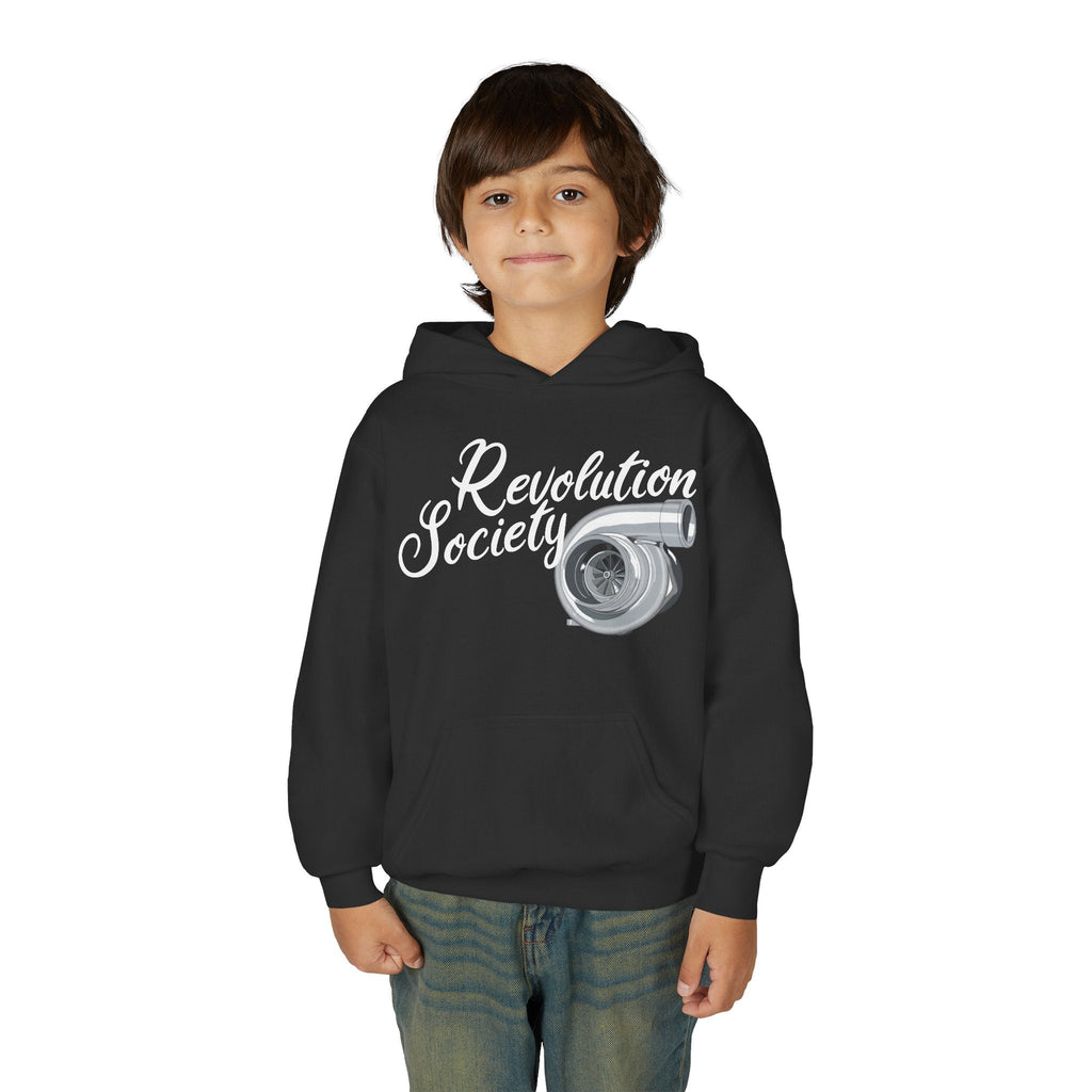 Pro Comfort Unisex Youth Hoodie “Speed Without Boundaries Edition” by Revolution Society - Revolution Society