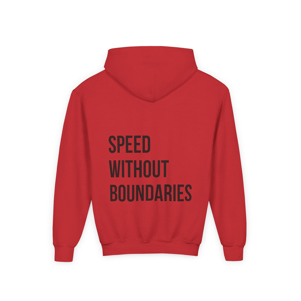 Pro Comfort Unisex Youth Hoodie “Speed Without Boundaries Edition” by Revolution Society - Revolution Society