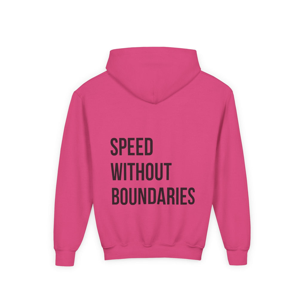Pro Comfort Unisex Youth Hoodie “Speed Without Boundaries Edition” by Revolution Society - Revolution Society