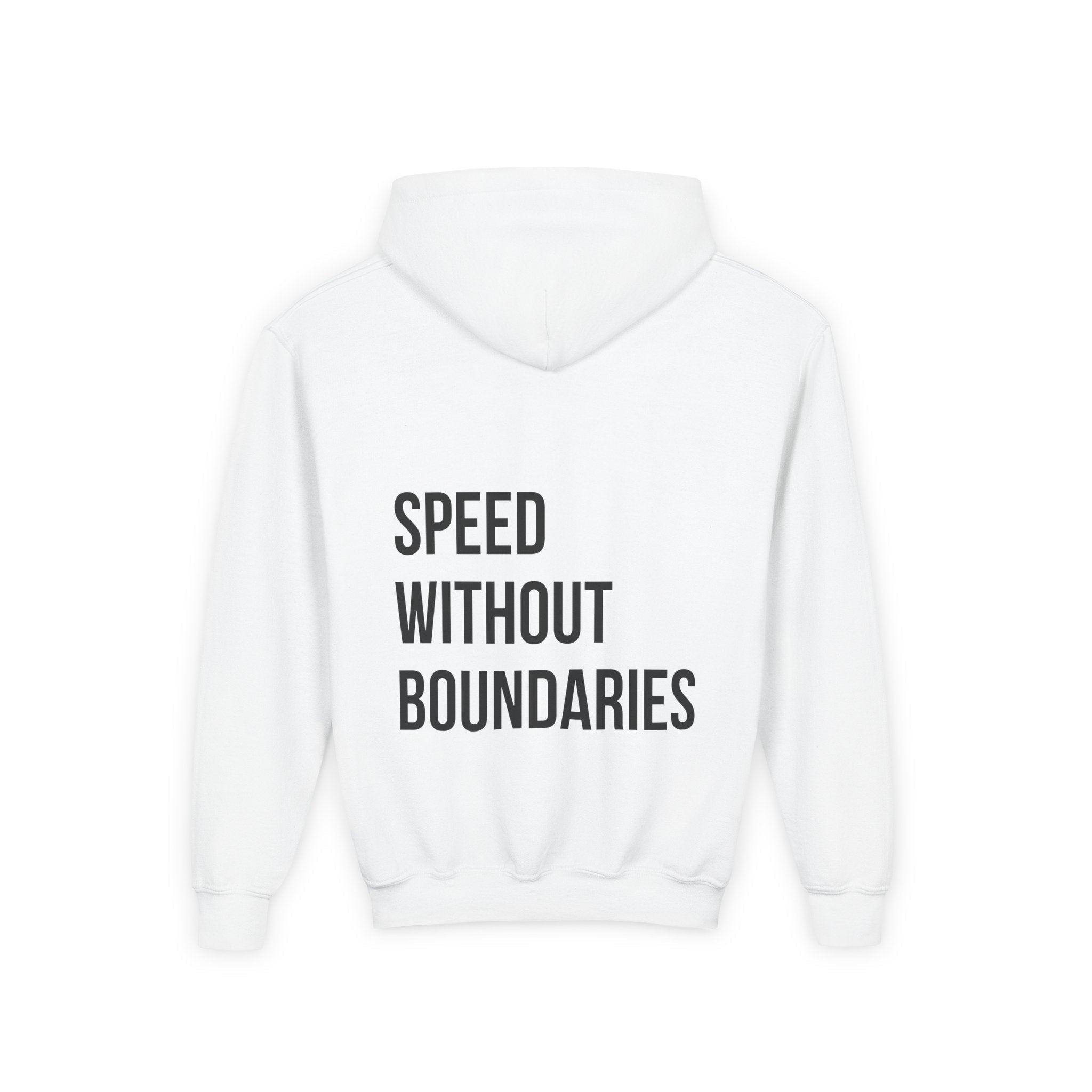 Pro Comfort Unisex Youth Hoodie “Speed Without Boundaries Edition” by Revolution Society - Revolution Society