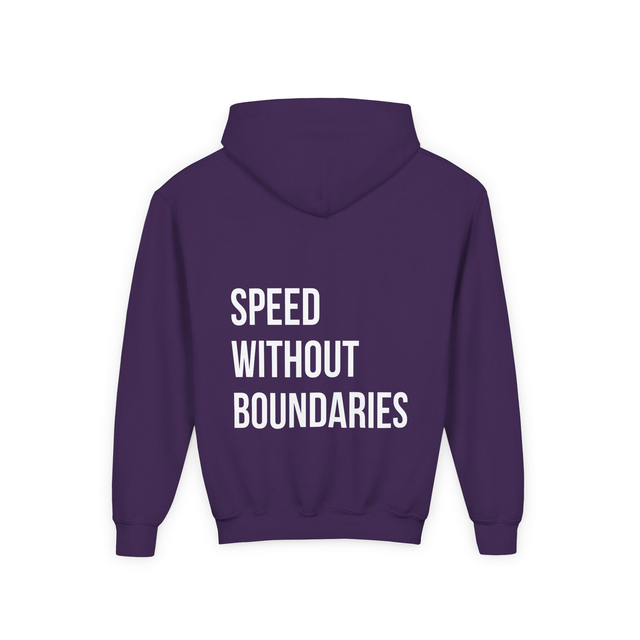 Pro Comfort Unisex Youth Hoodie “Speed Without Boundaries Edition” by Revolution Society - Revolution Society