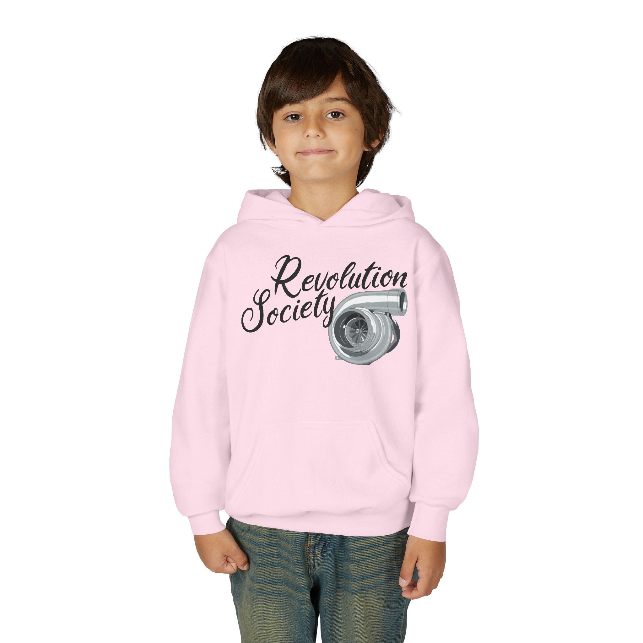 Pro Comfort Unisex Youth Hoodie “Speed Without Boundaries Edition” by Revolution Society - Revolution Society