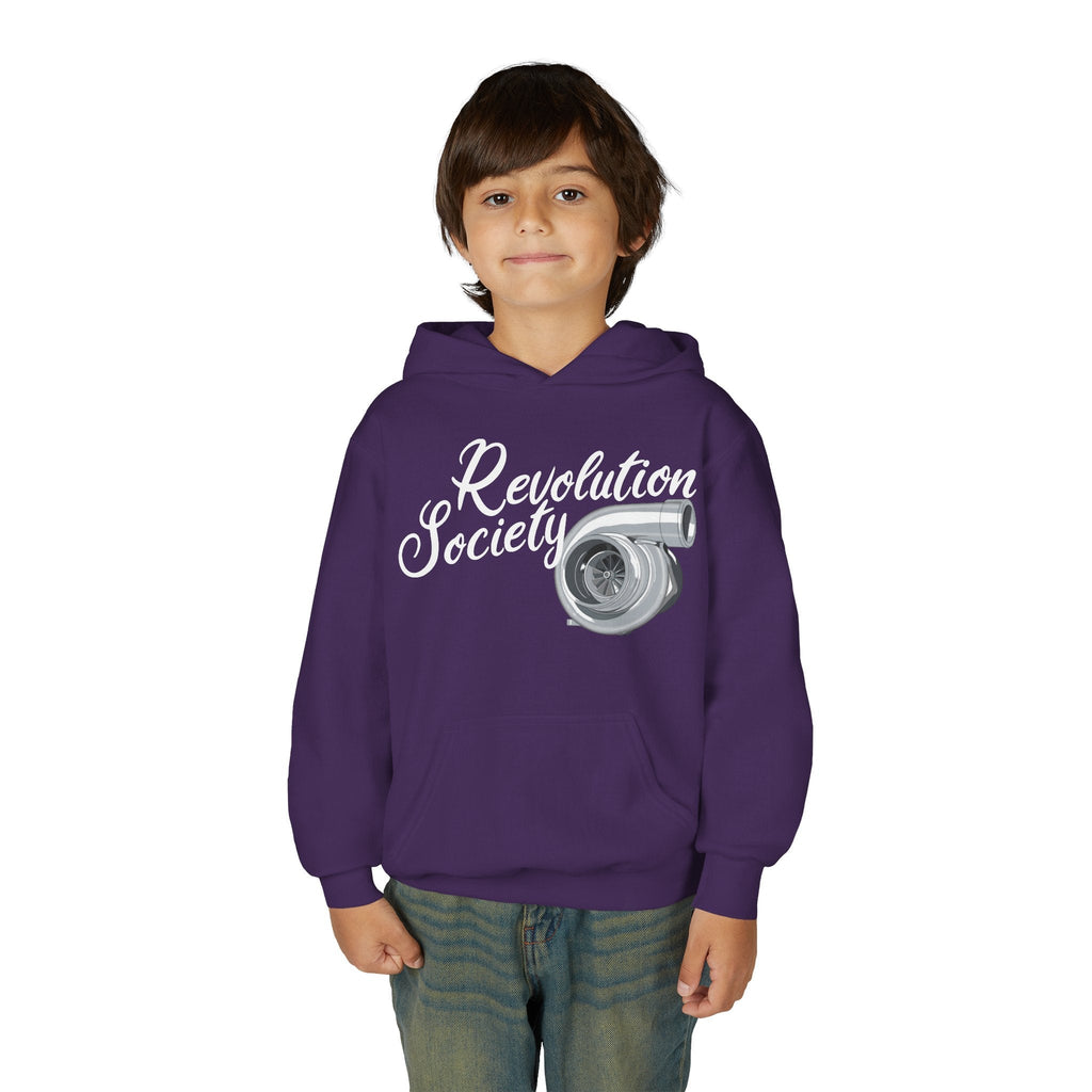 Pro Comfort Unisex Youth Hoodie “Speed Without Boundaries Edition” by Revolution Society - Revolution Society