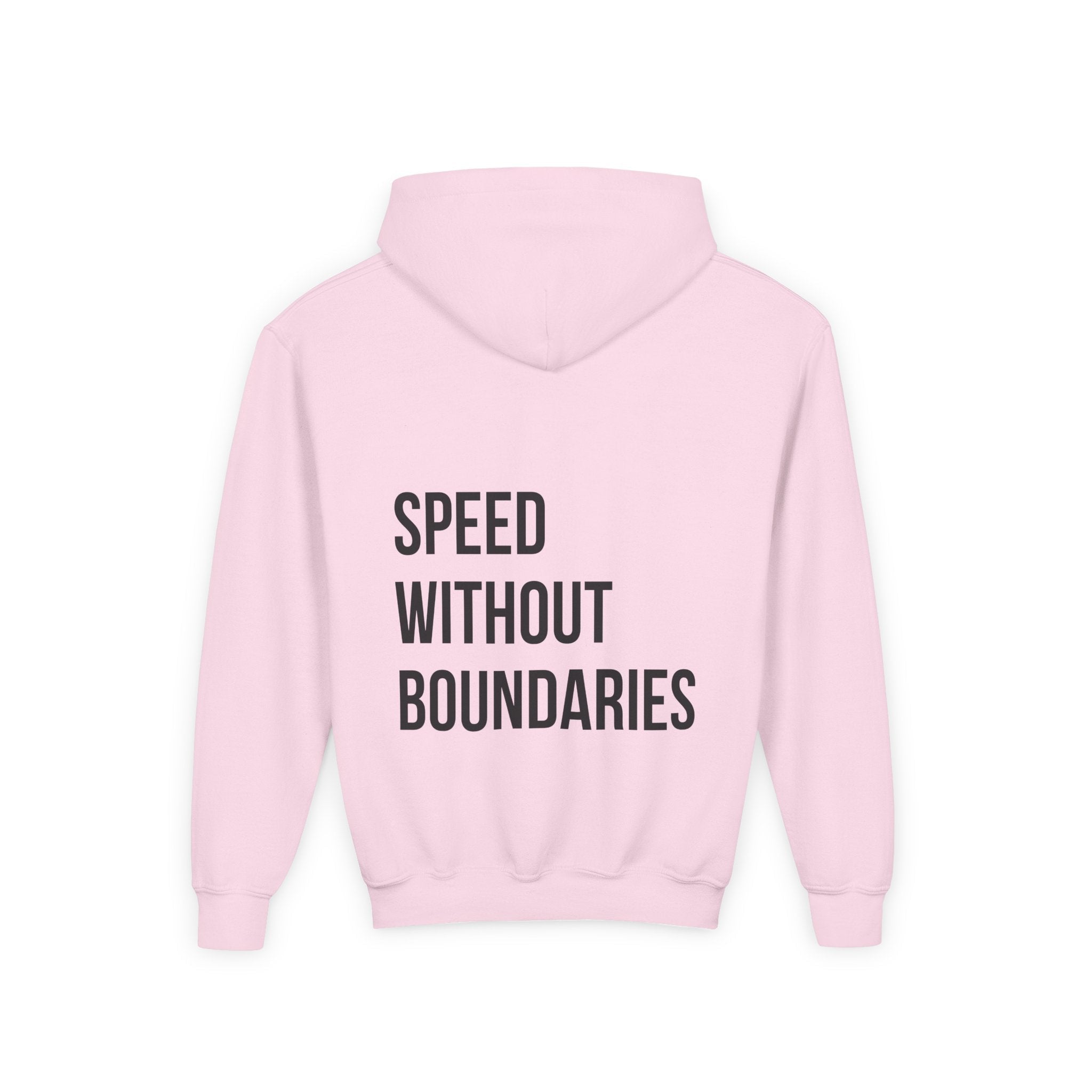 Pro Comfort Unisex Youth Hoodie “Speed Without Boundaries Edition” by Revolution Society - Revolution Society