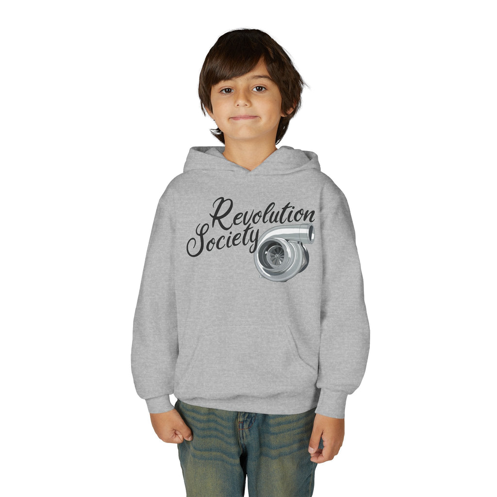 Pro Comfort Unisex Youth Hoodie “Speed Without Boundaries Edition” by Revolution Society - Revolution Society