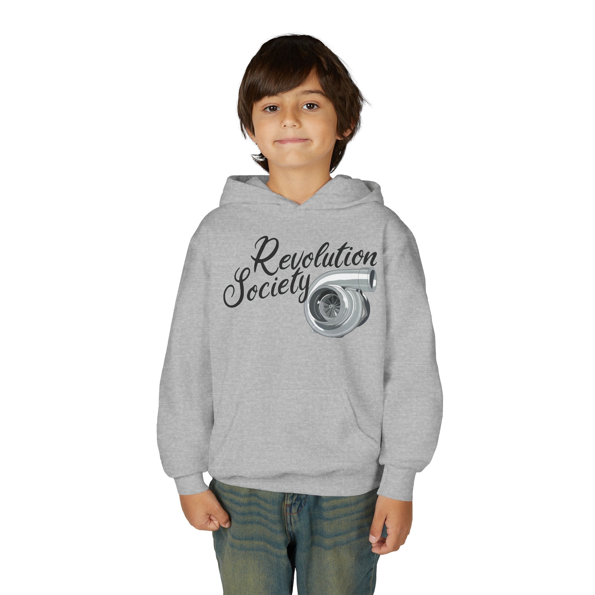 Pro Comfort Unisex Youth Hoodie “Speed Without Boundaries Edition” by Revolution Society - Revolution Society