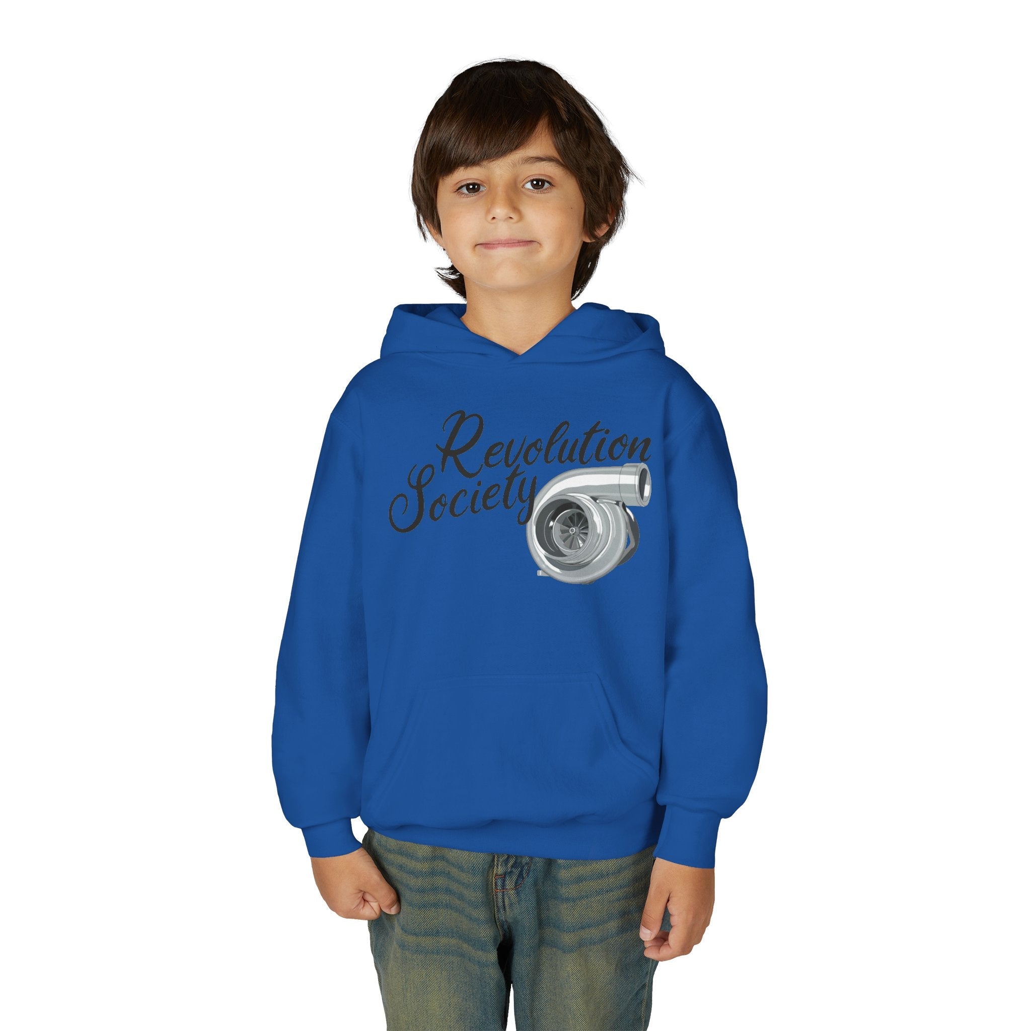 Pro Comfort Unisex Youth Hoodie “Speed Without Boundaries Edition” by Revolution Society - Revolution Society